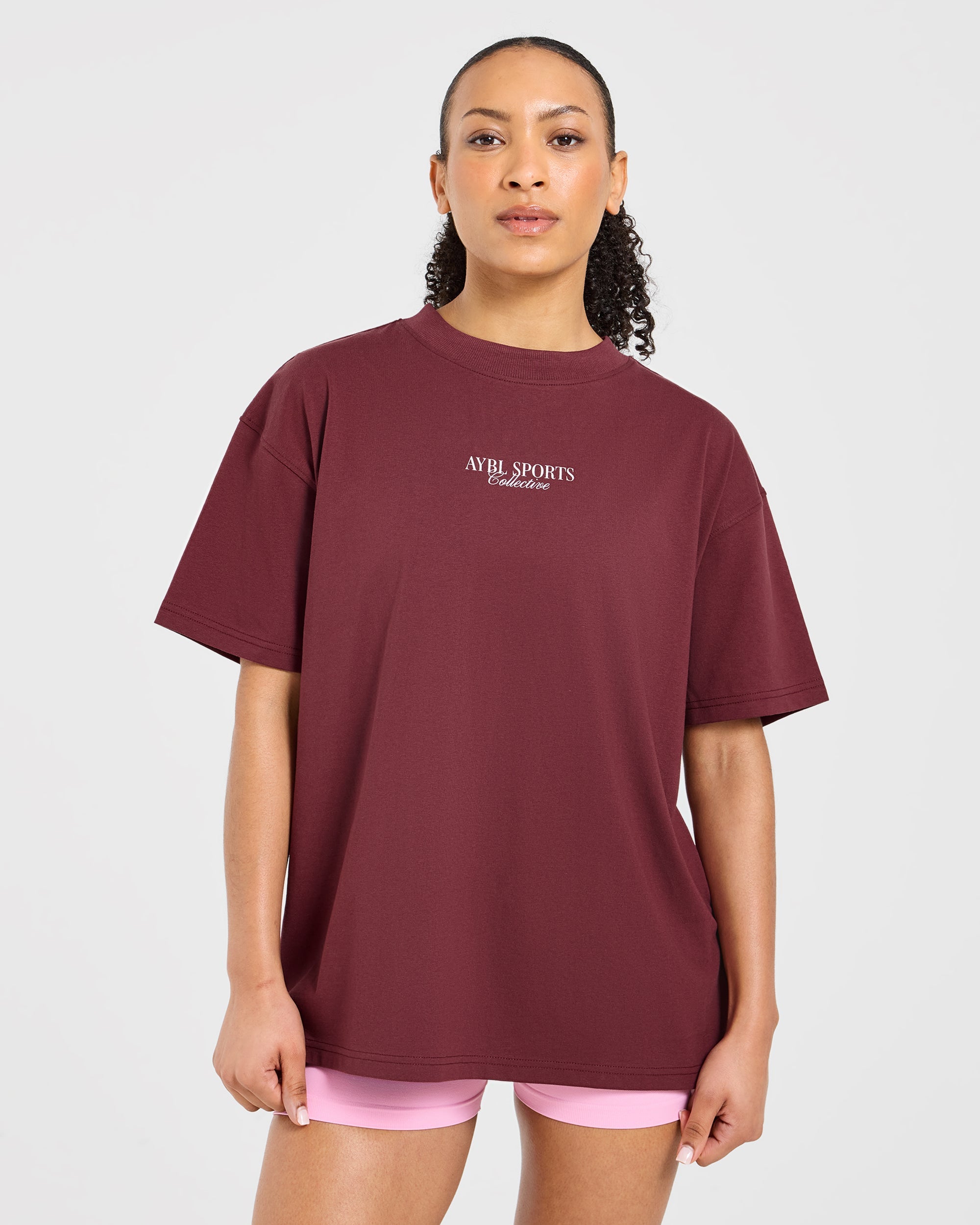 Sports Collective Oversized T Shirt - Rood Wine