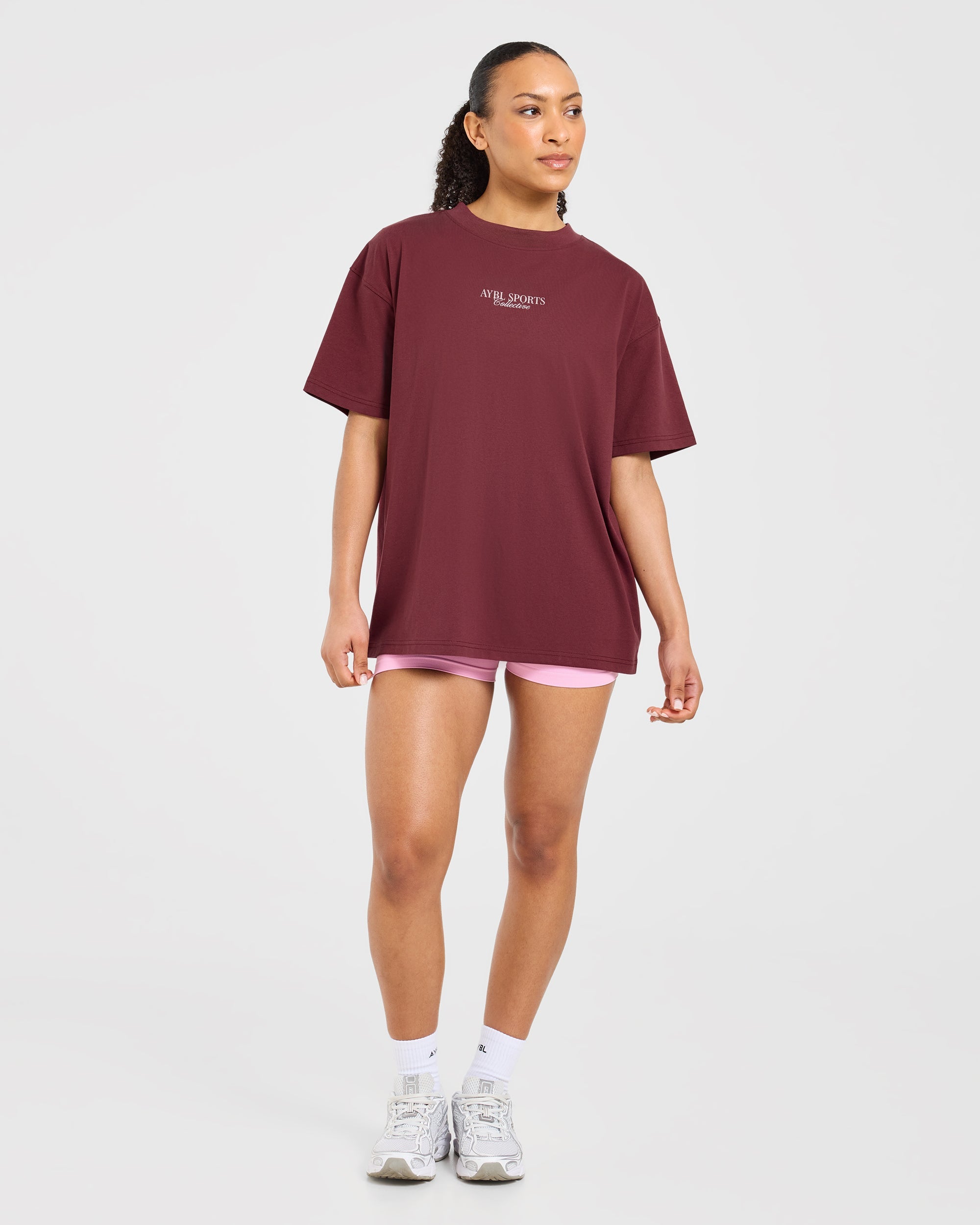 Sports Collective Oversized T Shirt - Rood Wine