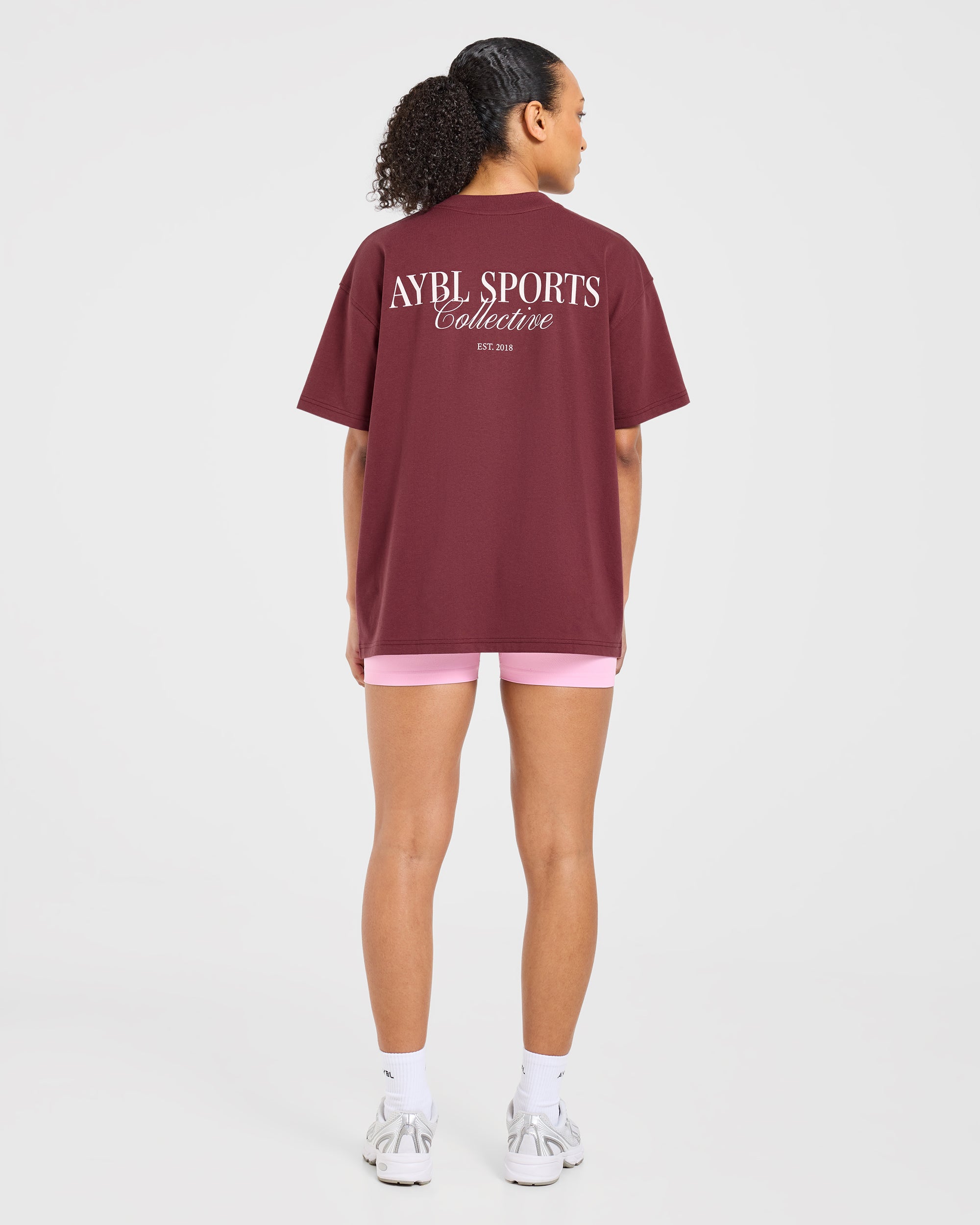 Sports Collective Oversized T Shirt - Rood Wine