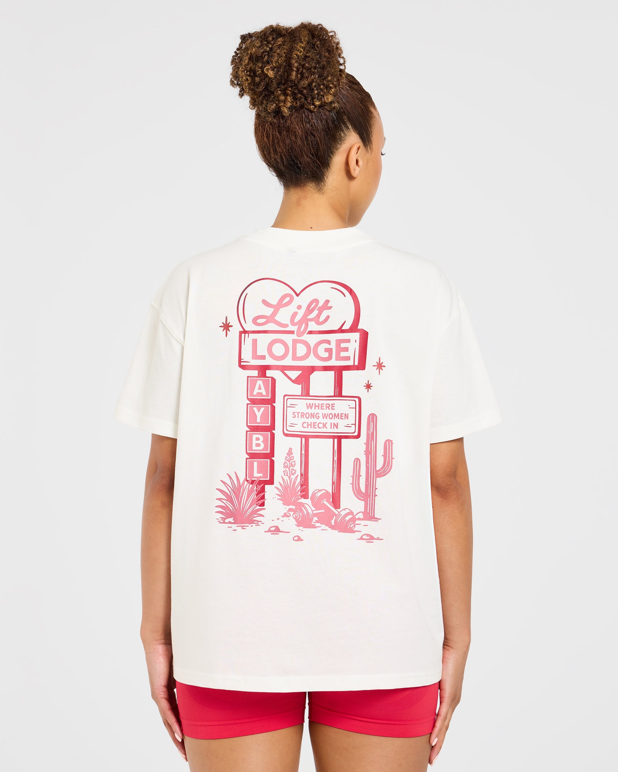 AYBL Lift Lodge Oversized T Shirt - Off Wit