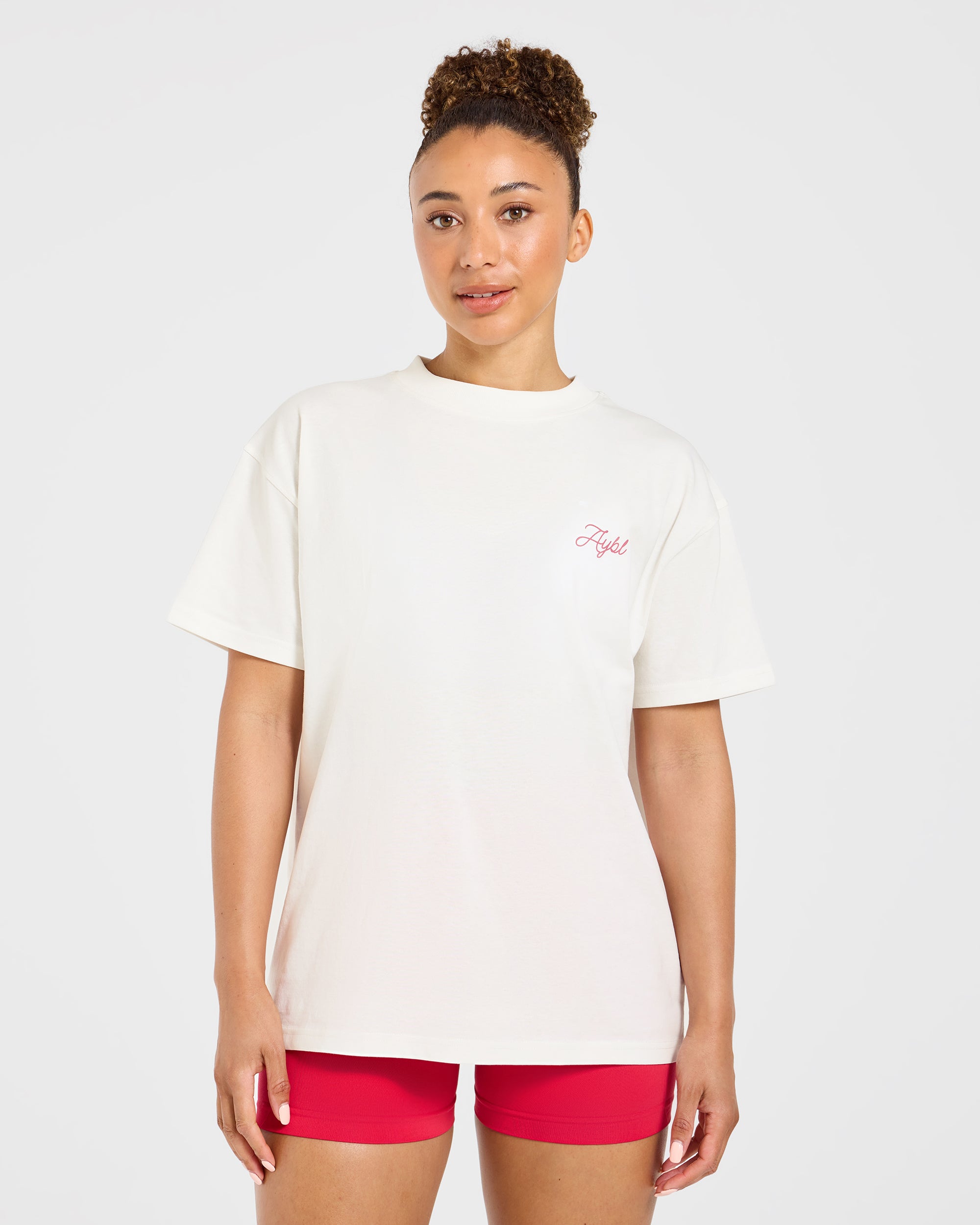 AYBL Lift Lodge Oversized T Shirt - Off Wit