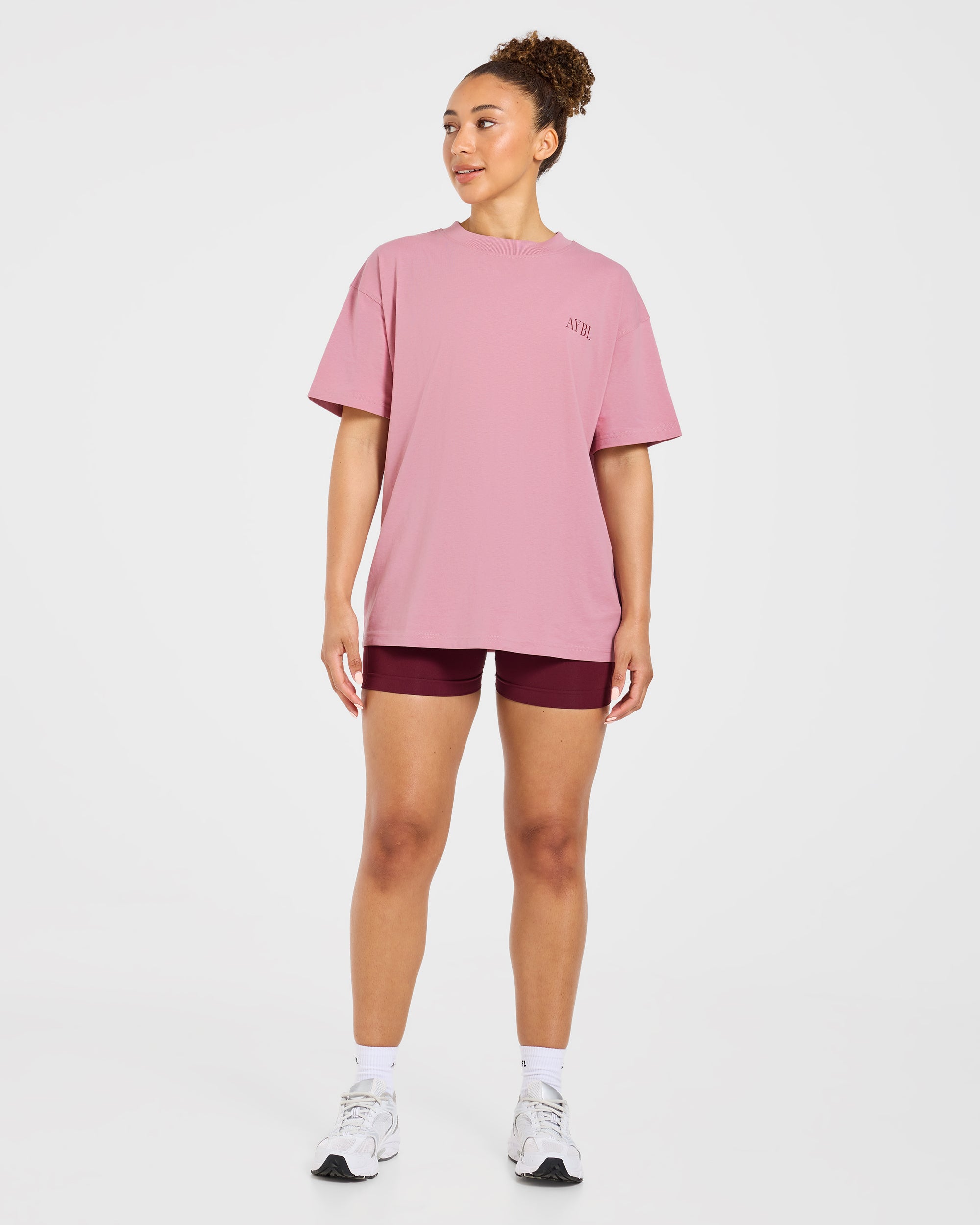 AYBL Strength Club Oversized T Shirt - Dusty Roze