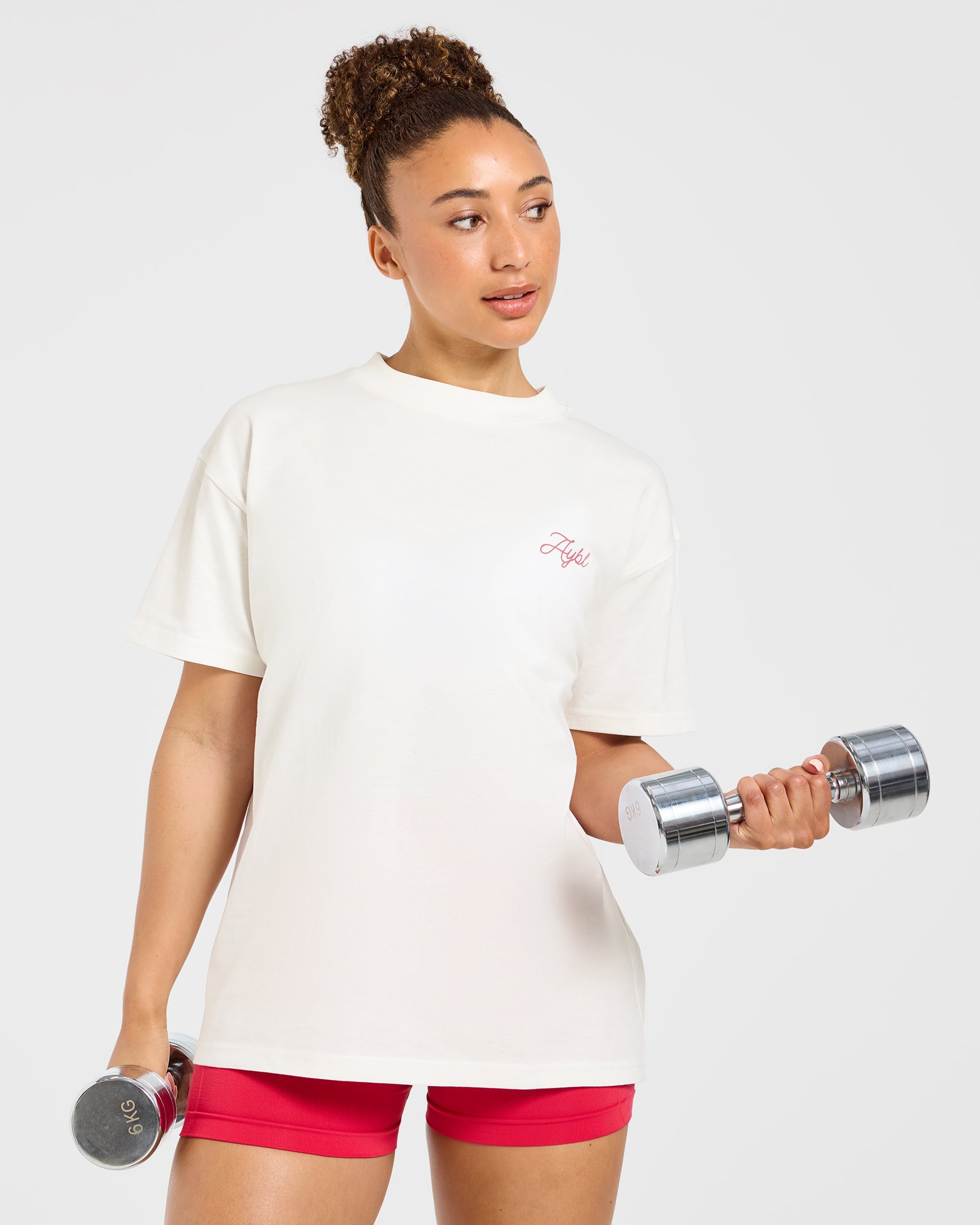 AYBL Lift Lodge Oversized T Shirt - Off Wit