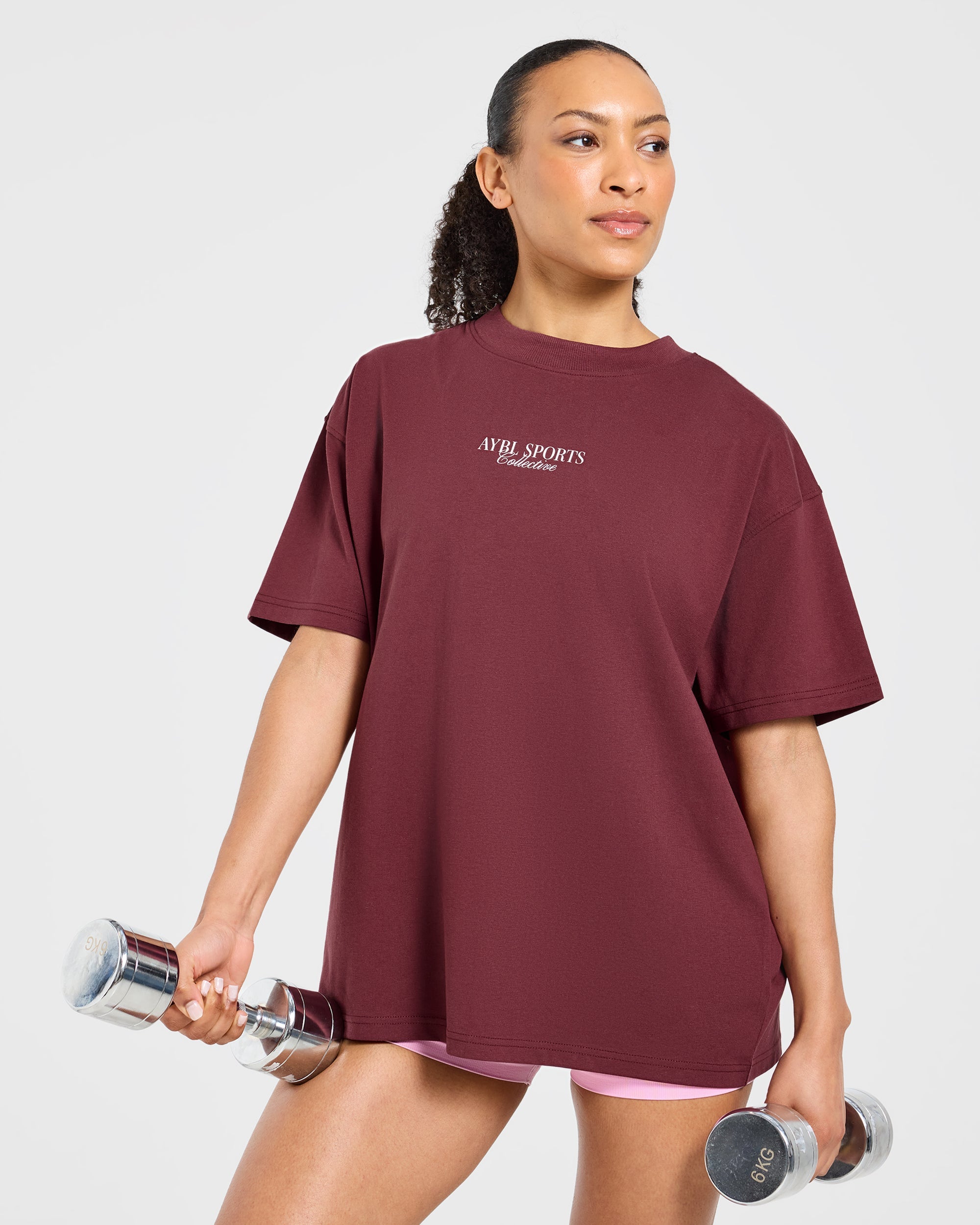Sports Collective Oversized T Shirt - Rood Wine