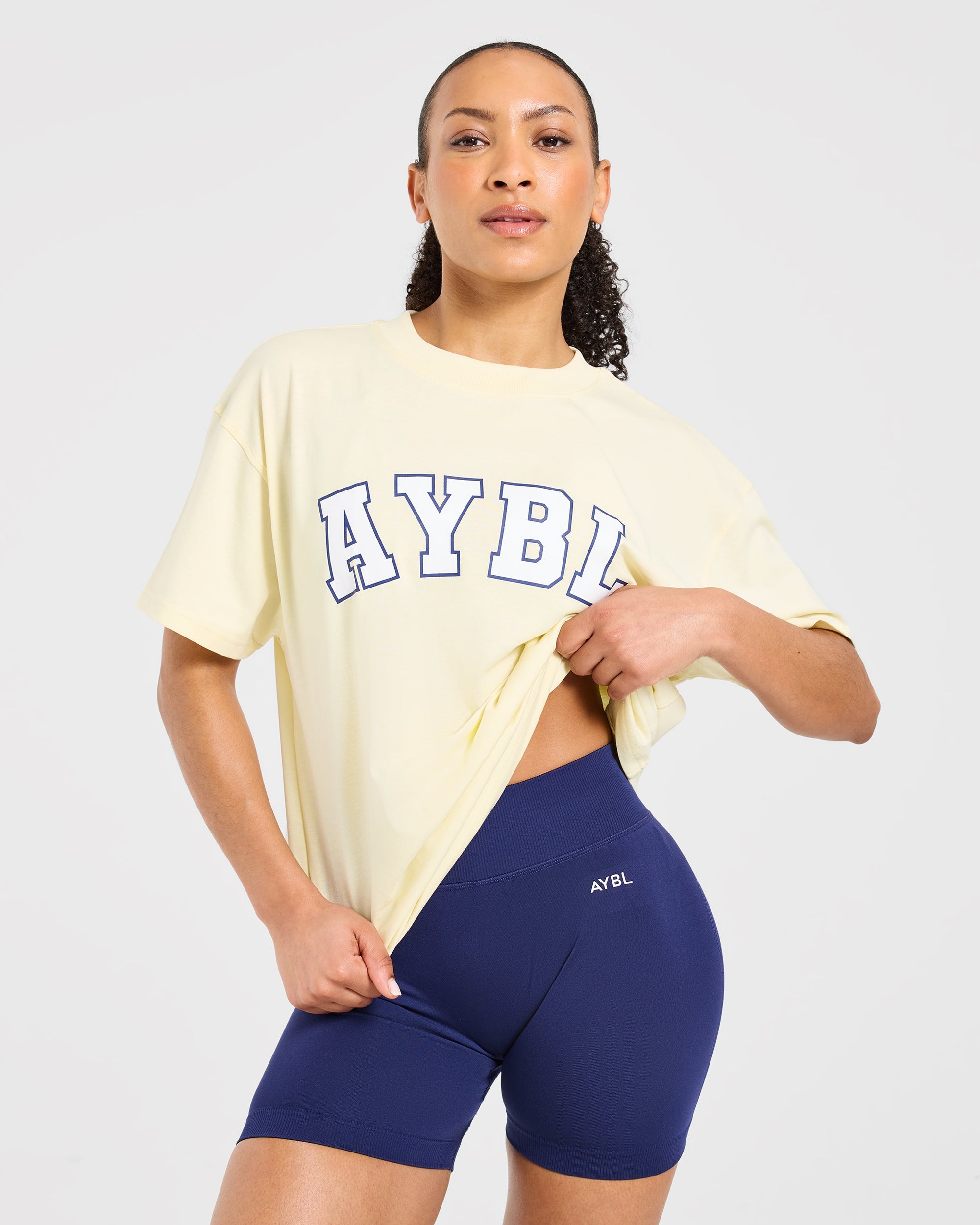 Varsity 2.0 Oversized T Shirt - Butter Geel