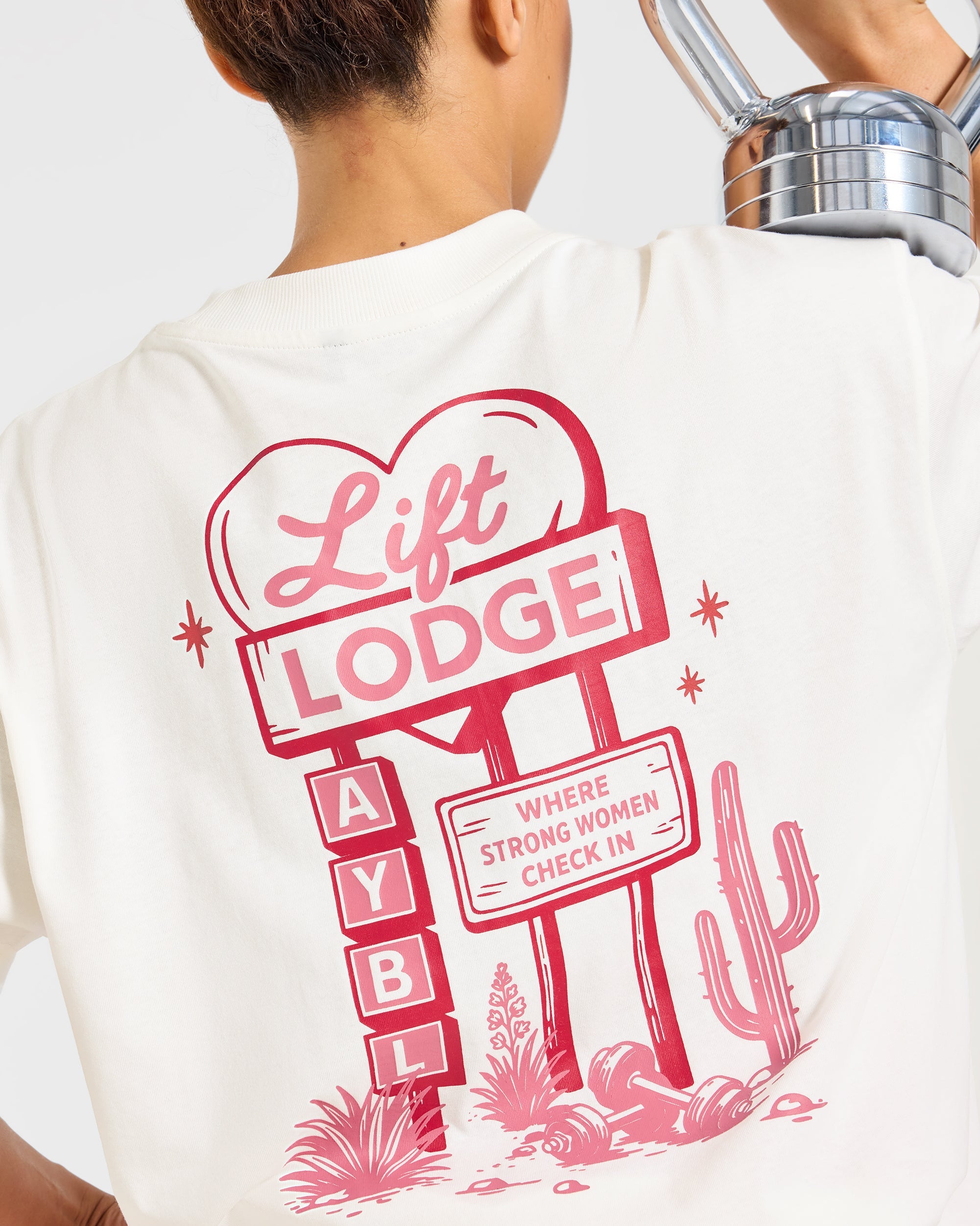 AYBL Lift Lodge Oversized T Shirt - Off Wit
