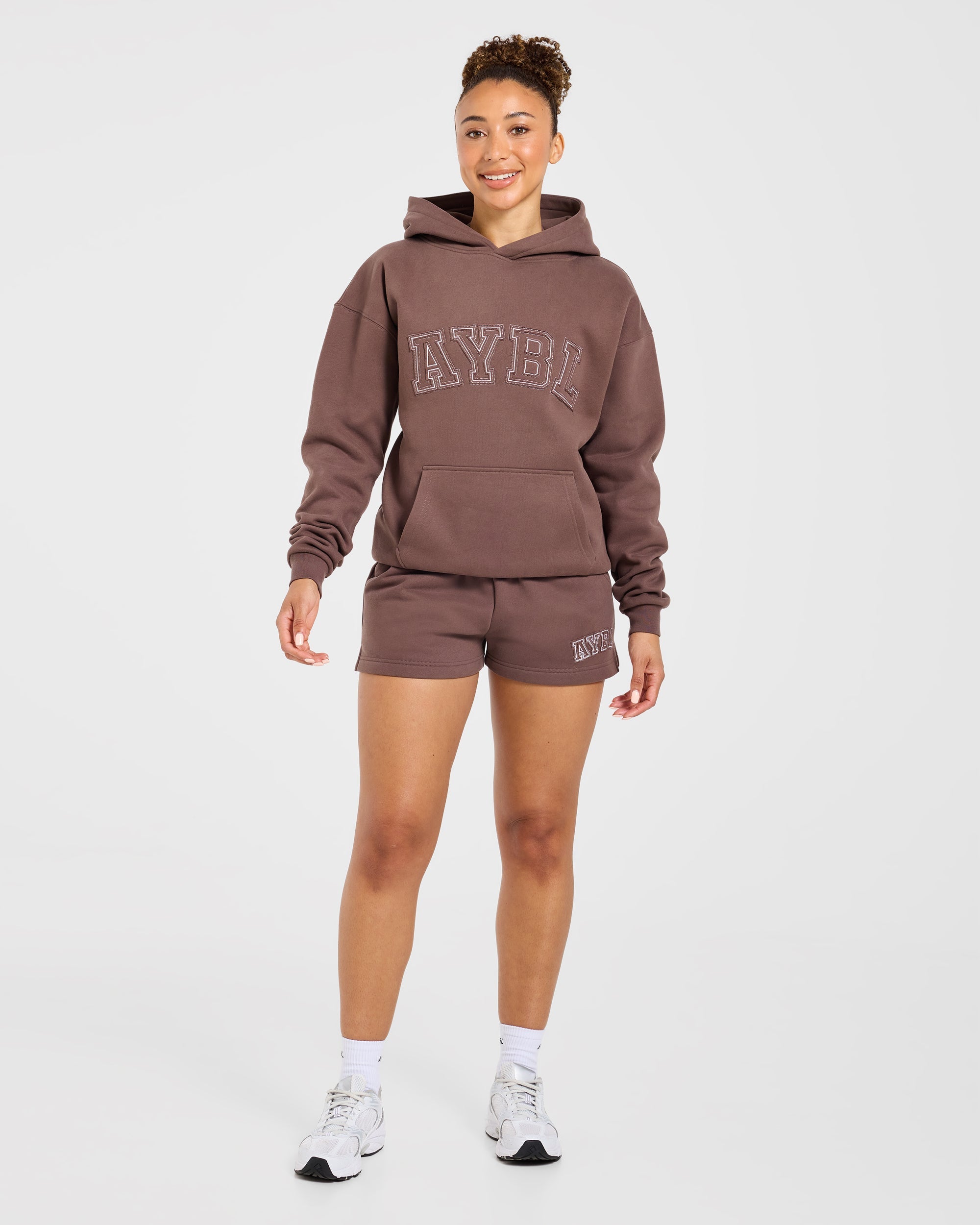 Varsity Applique Oversized Hoodie - Bruin