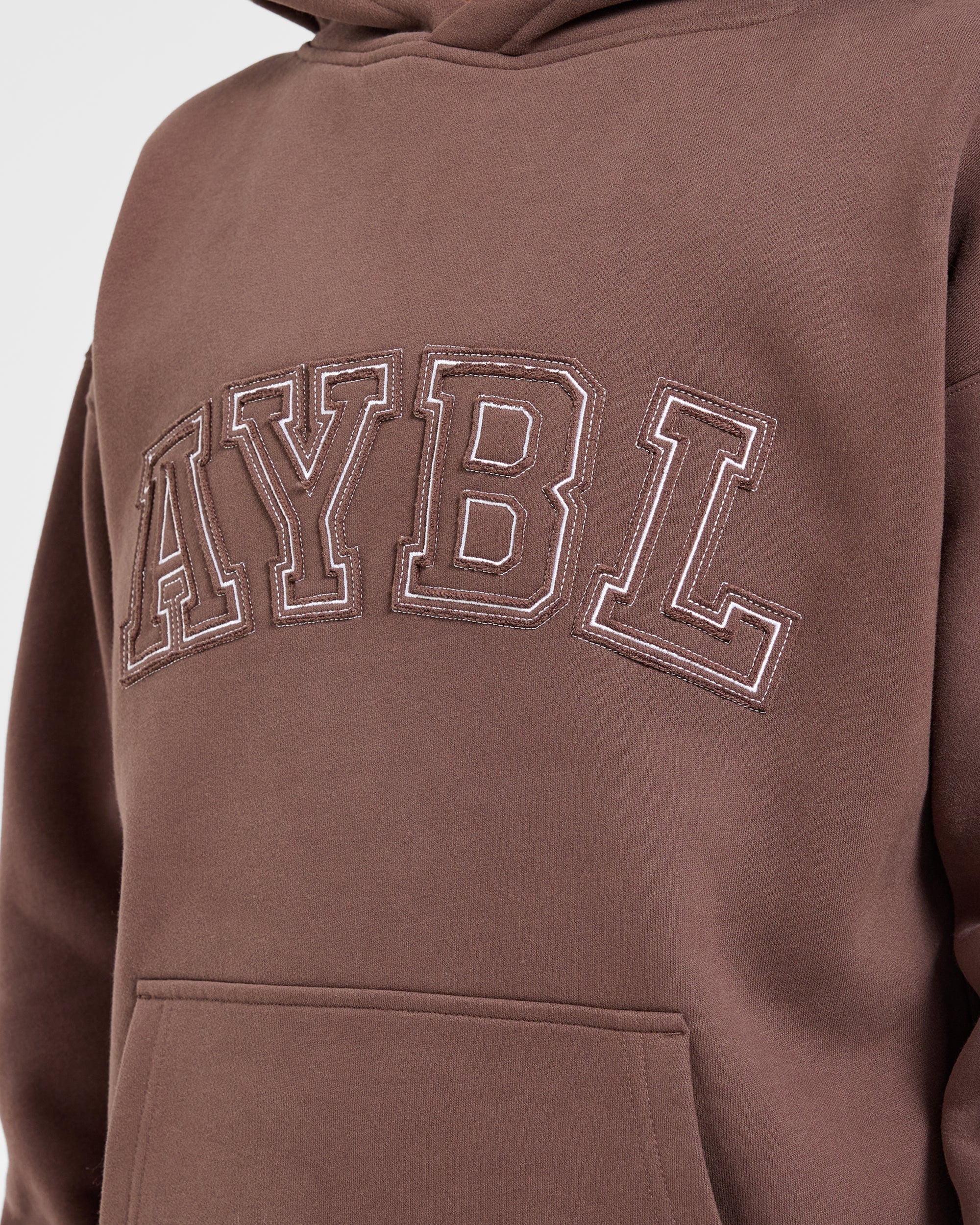 Varsity Applique Oversized Hoodie - Bruin