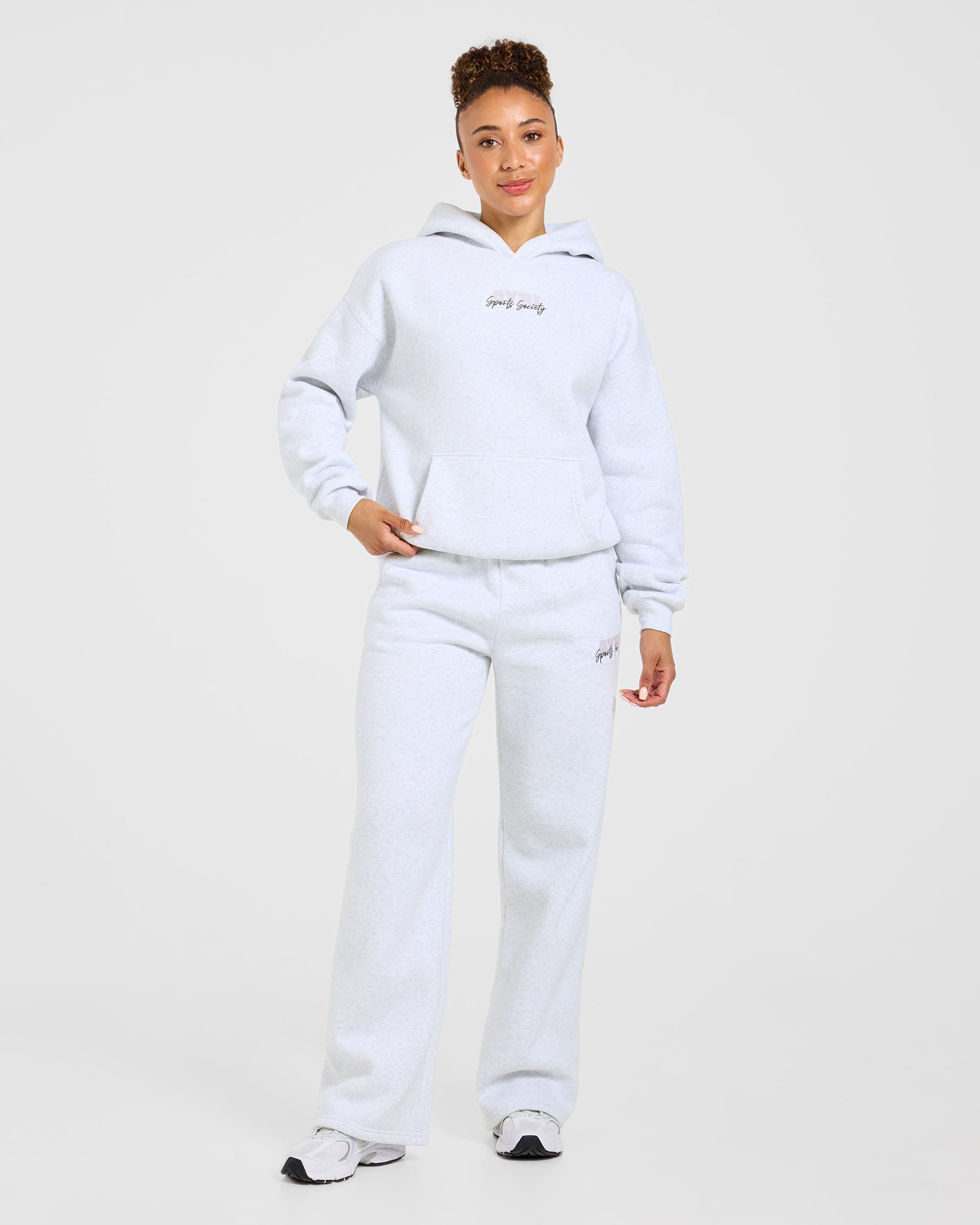 Sports Society Oversized Hoodie - Heather Grijs