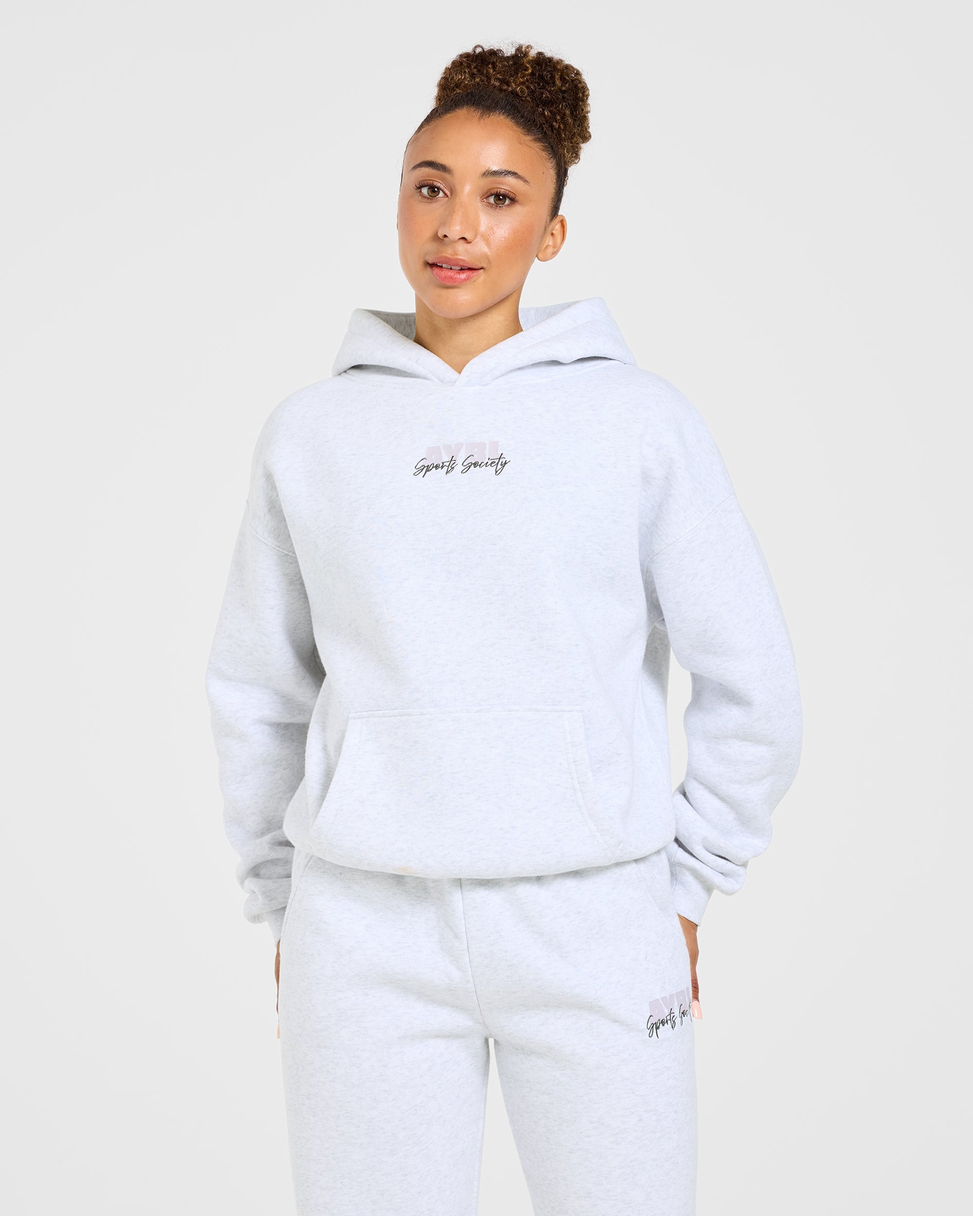 Sports Society Oversized Hoodie - Heather Grijs
