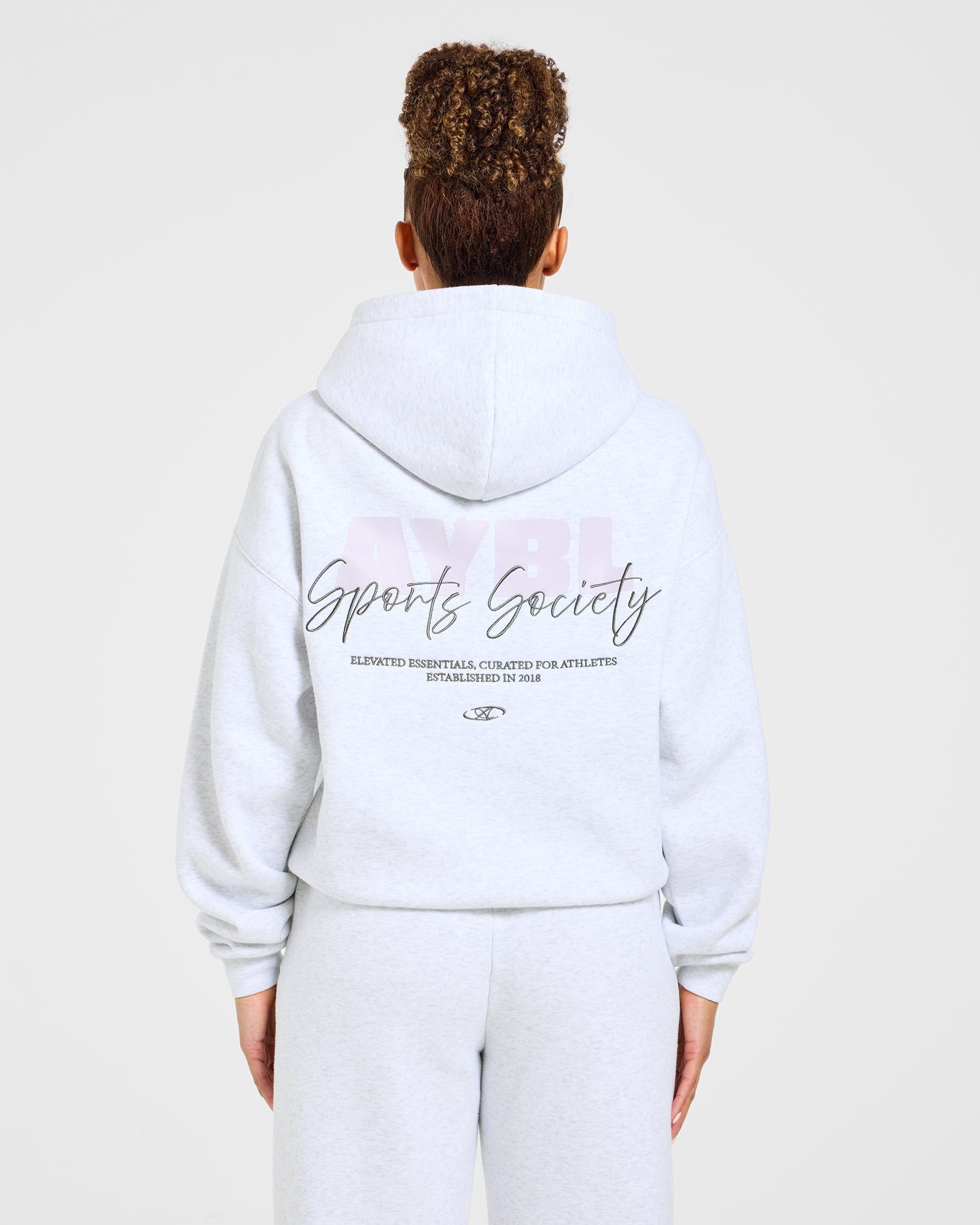 Sports Society Oversized Hoodie - Heather Grijs