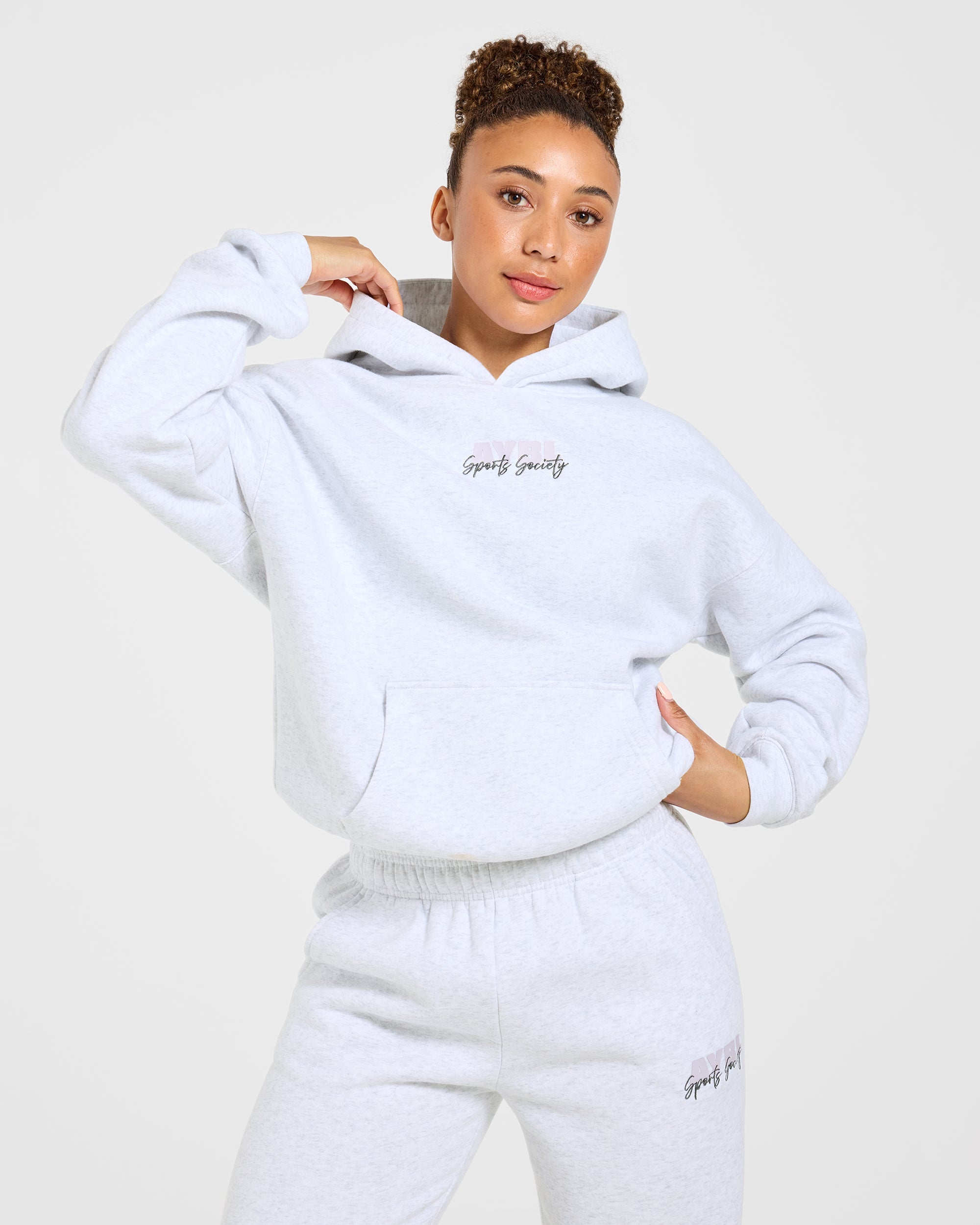 Sports Society Oversized Hoodie - Heather Grijs