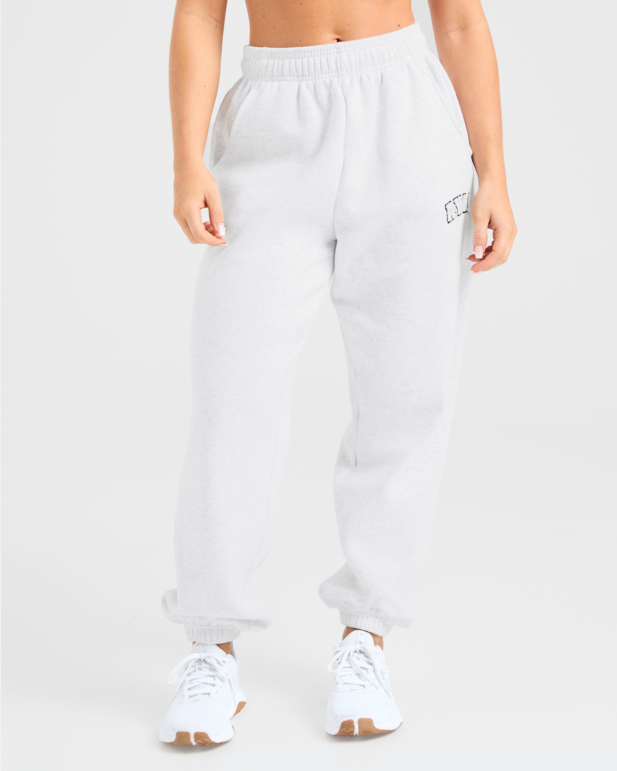 Varsity Oversized Joggers - Heather Grijs