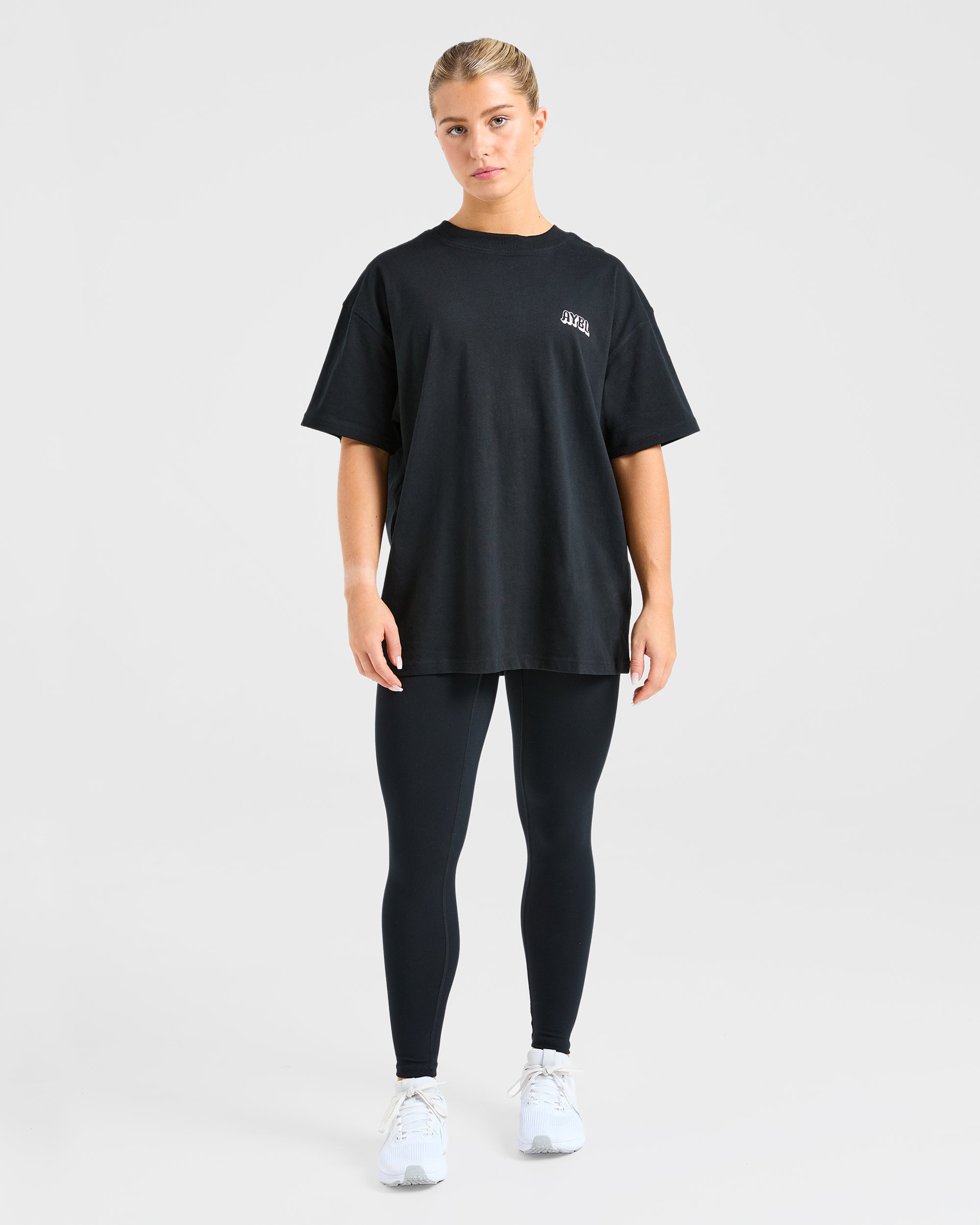 Gym Girl Era Oversized T Shirt - Zwart