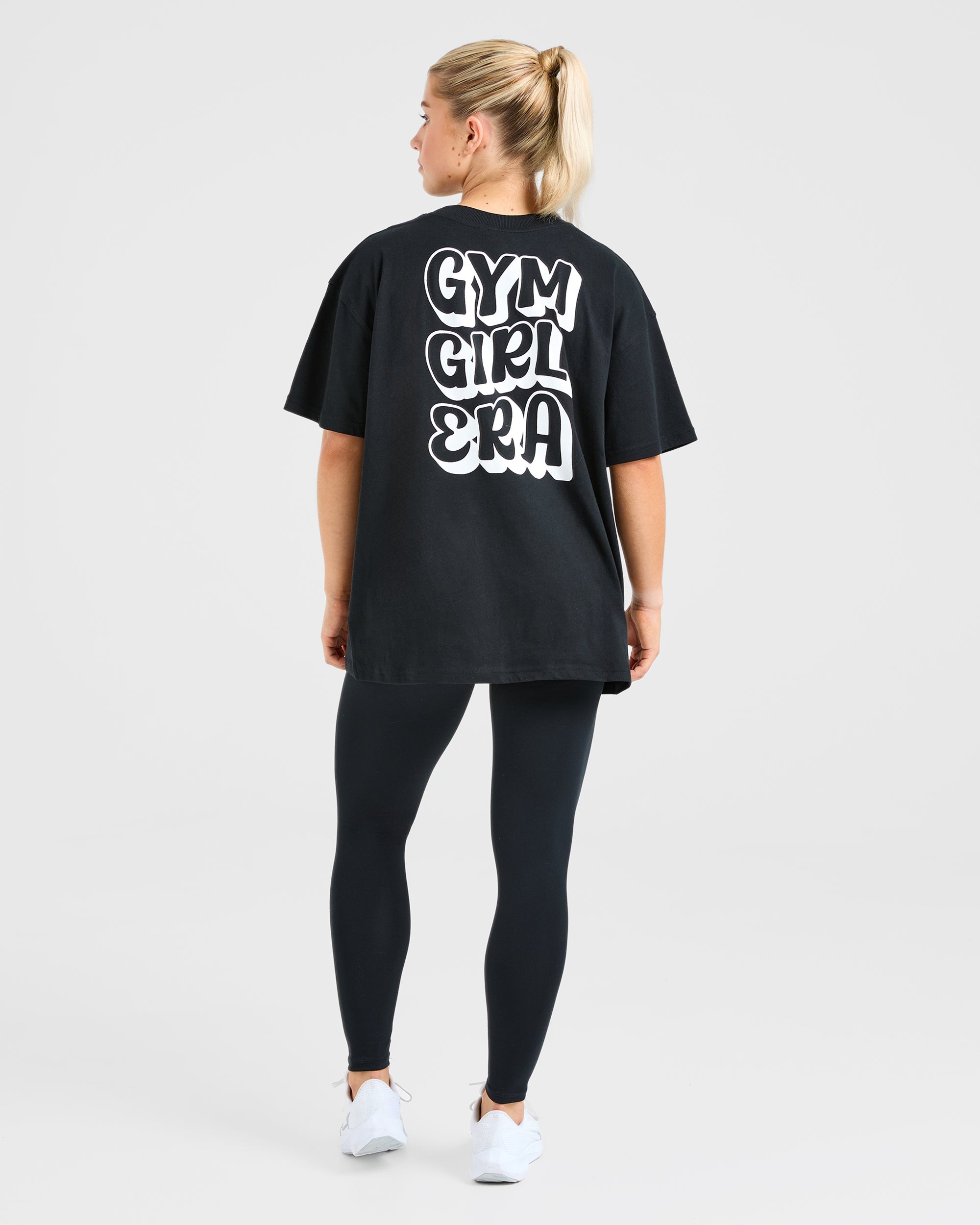 Gym Girl Era Oversized T Shirt - Zwart