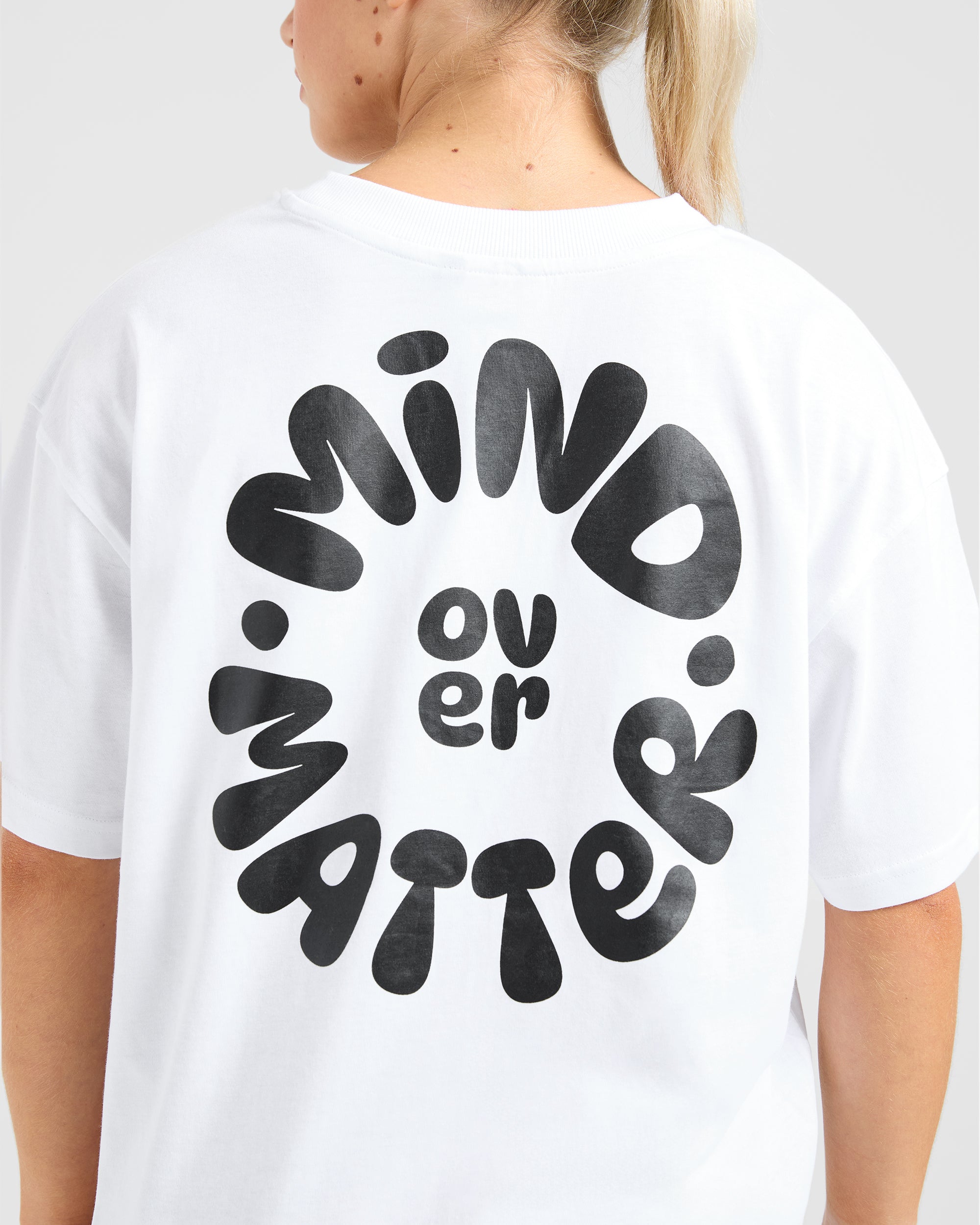 Mind Over Matter V2 Oversized T Shirt - Wit