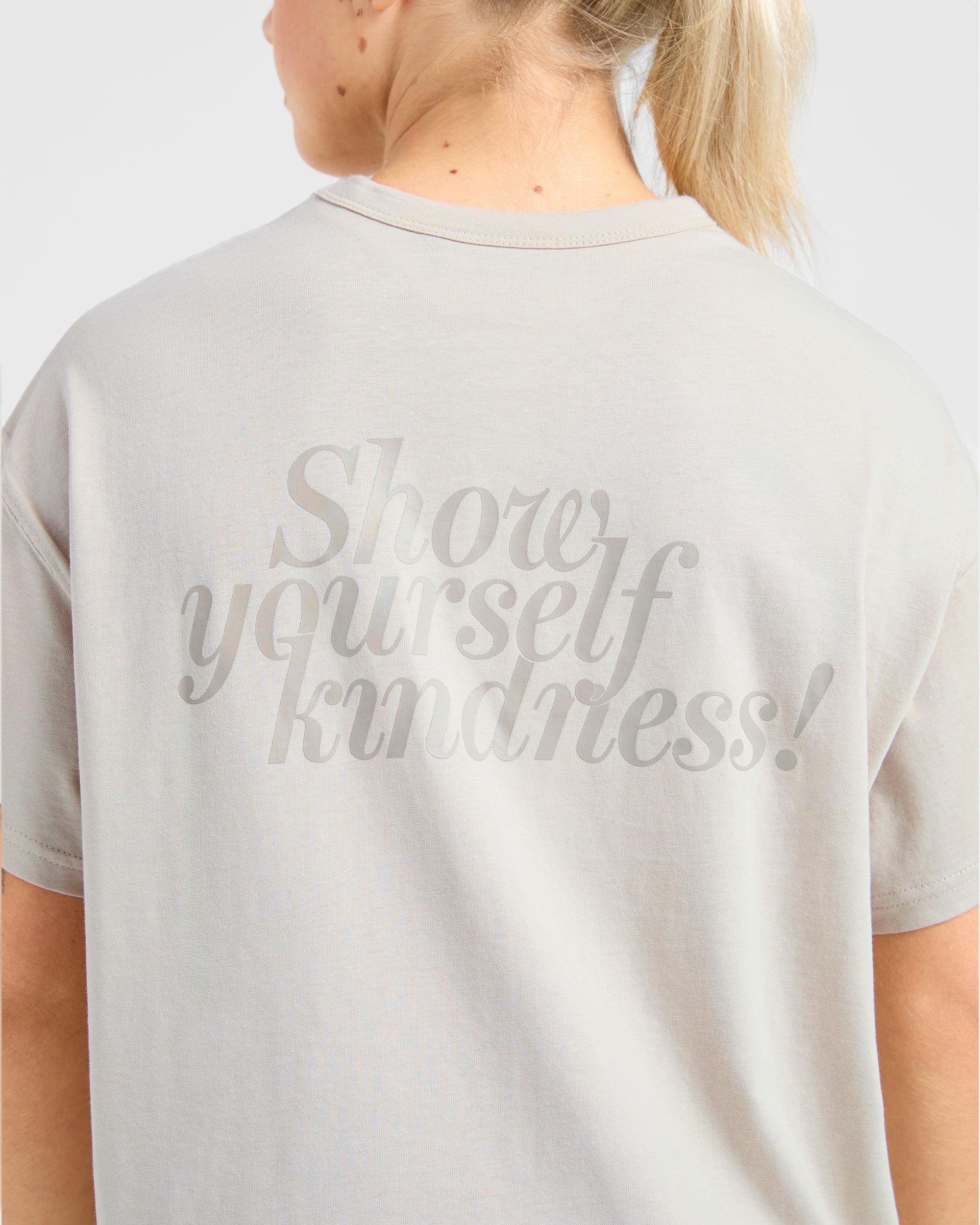 Show Yourself Kindness Oversized T Shirt - Sand