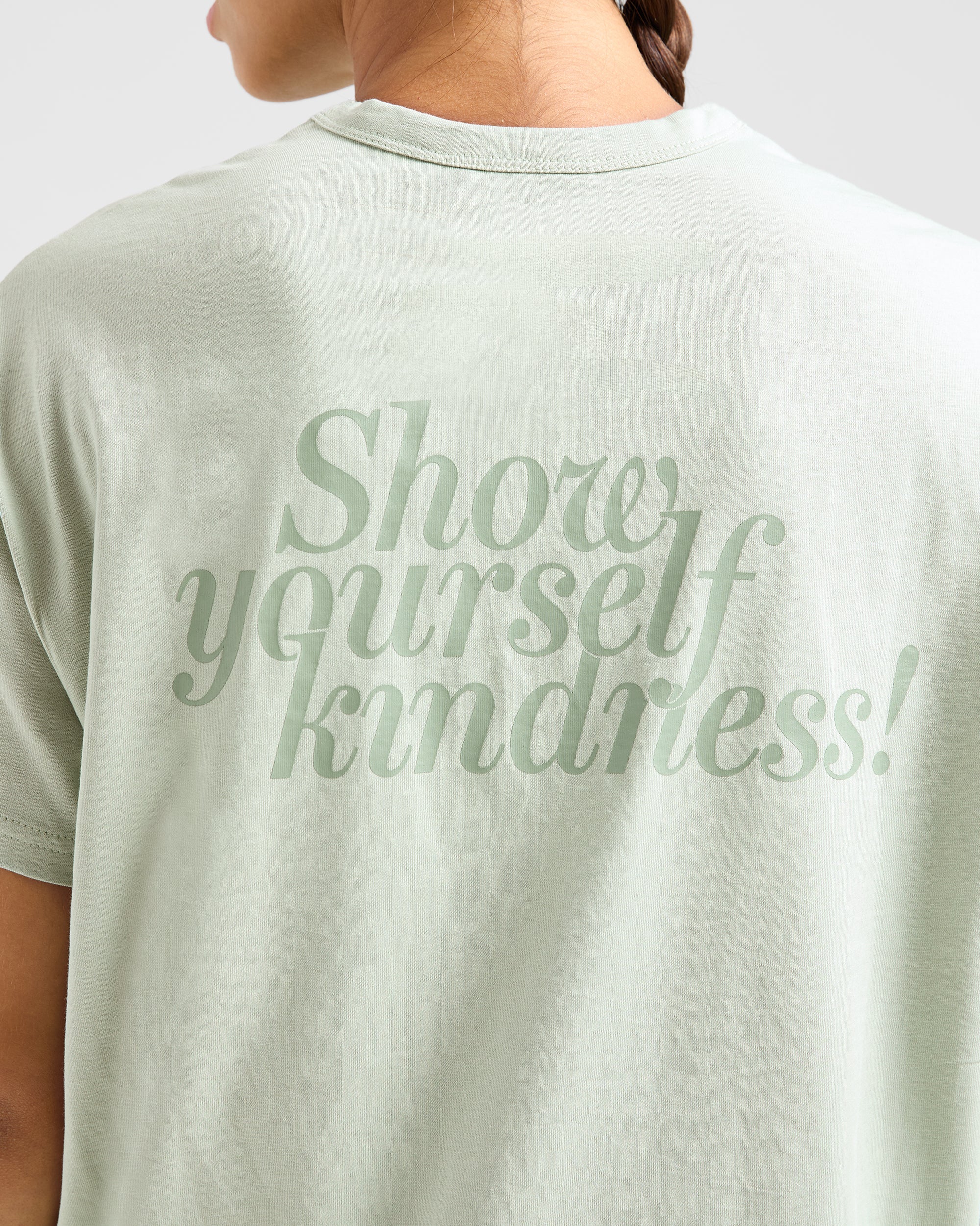 Show Yourself Kindness Oversized T Shirt - Groen