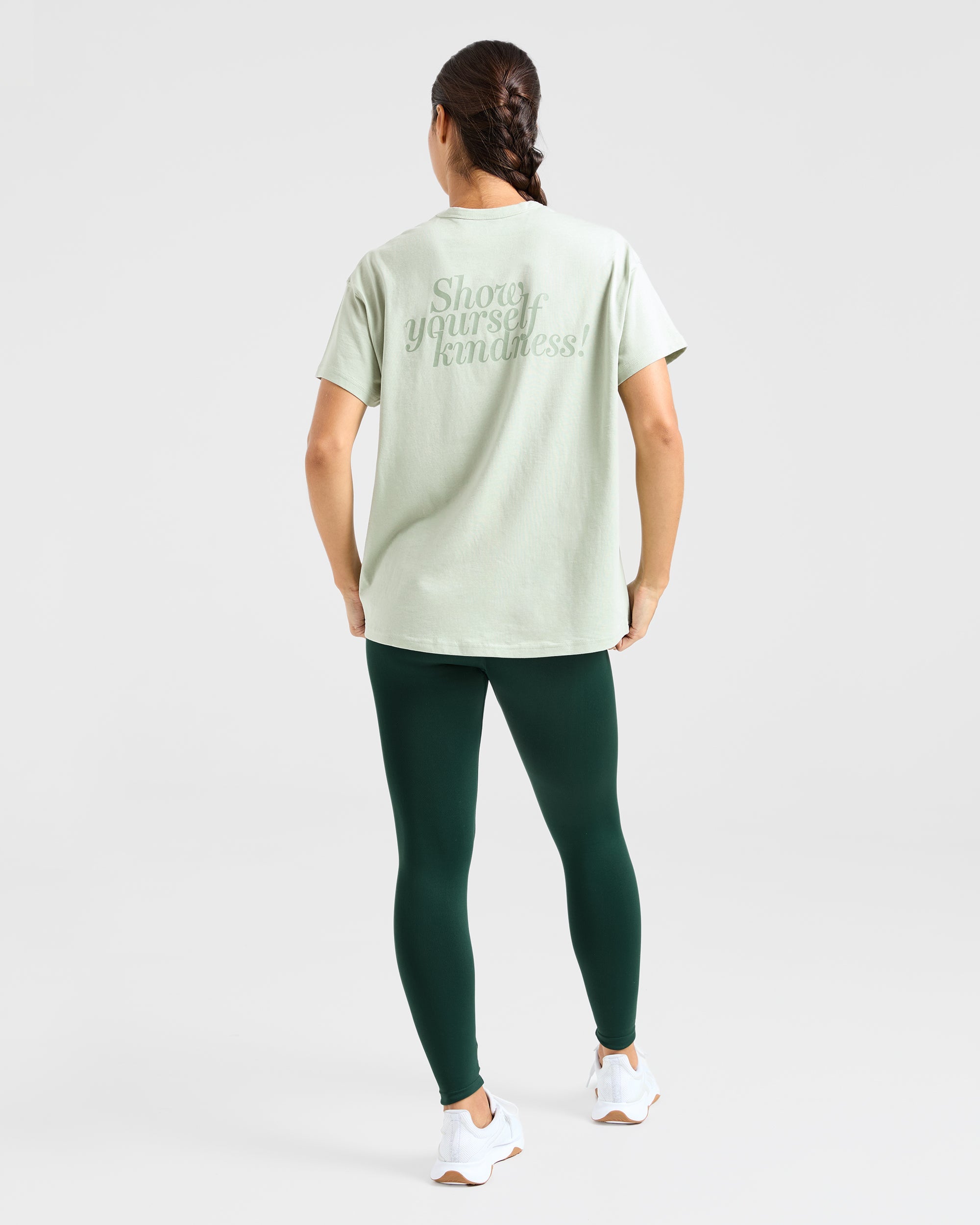 Show Yourself Kindness Oversized T Shirt - Groen