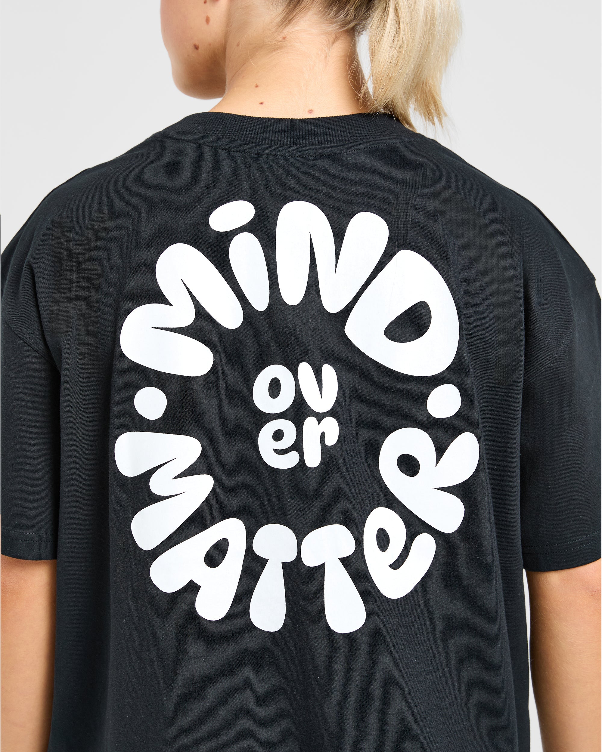 Mind Over Matter V2 Oversized T Shirt - Zwart