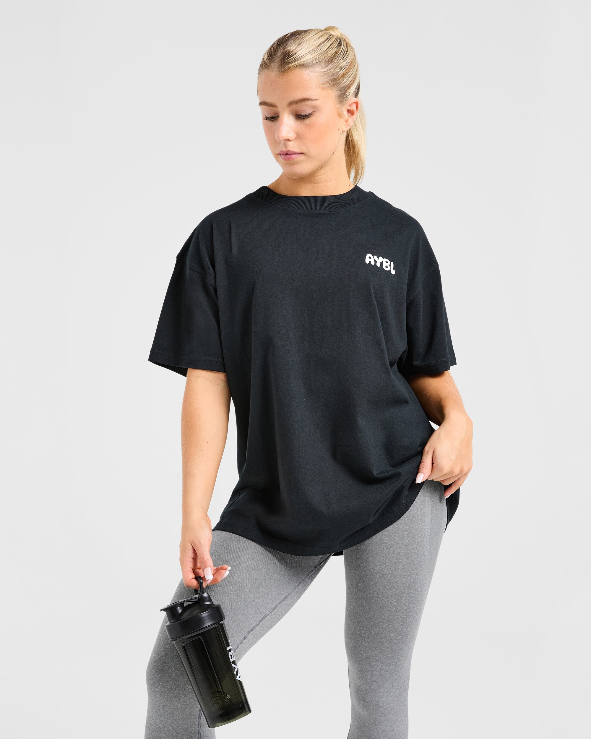 Mind Over Matter V2 Oversized T Shirt - Zwart