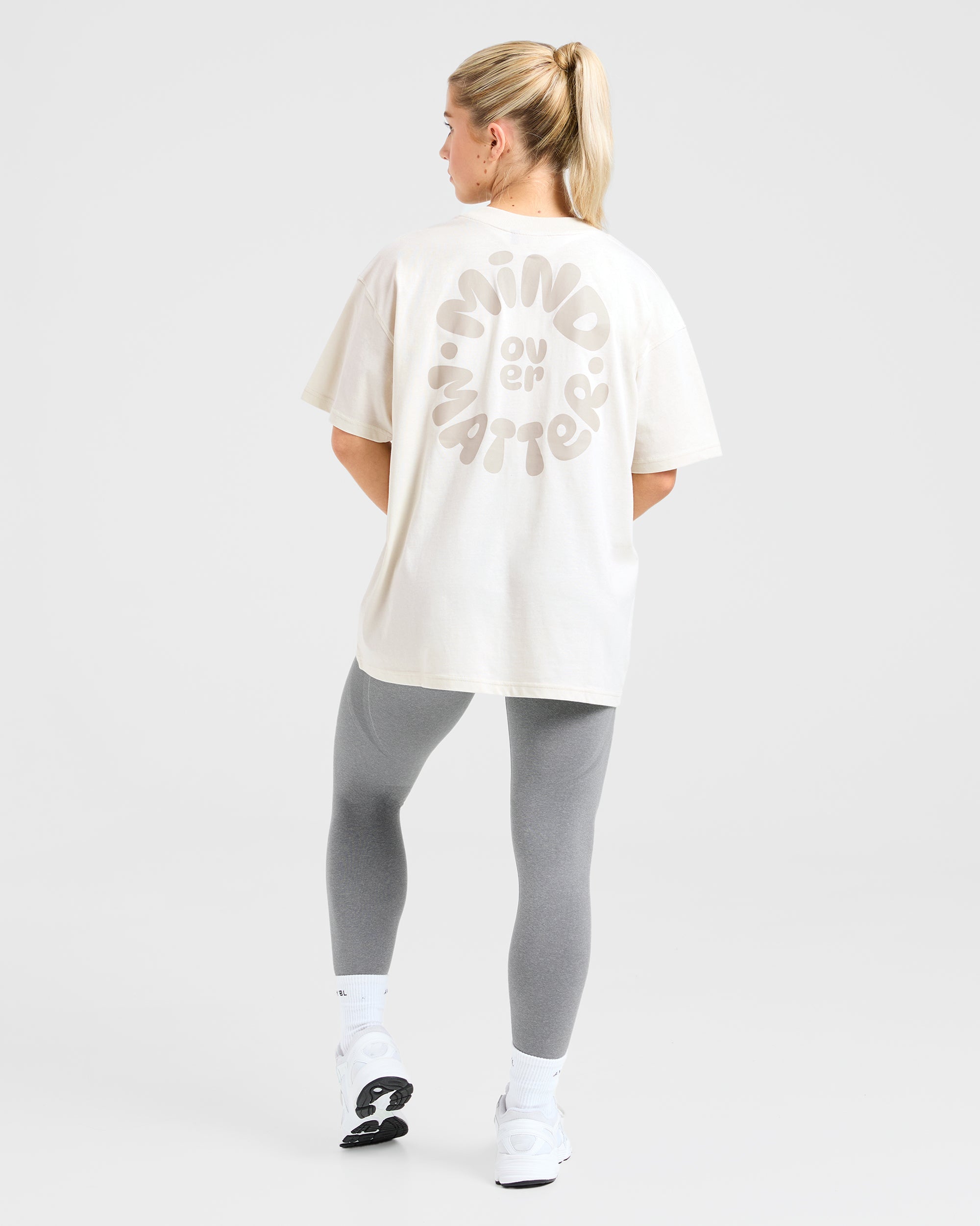 Mind Over Matter V2 Oversized T Shirt - Beige/Bruin