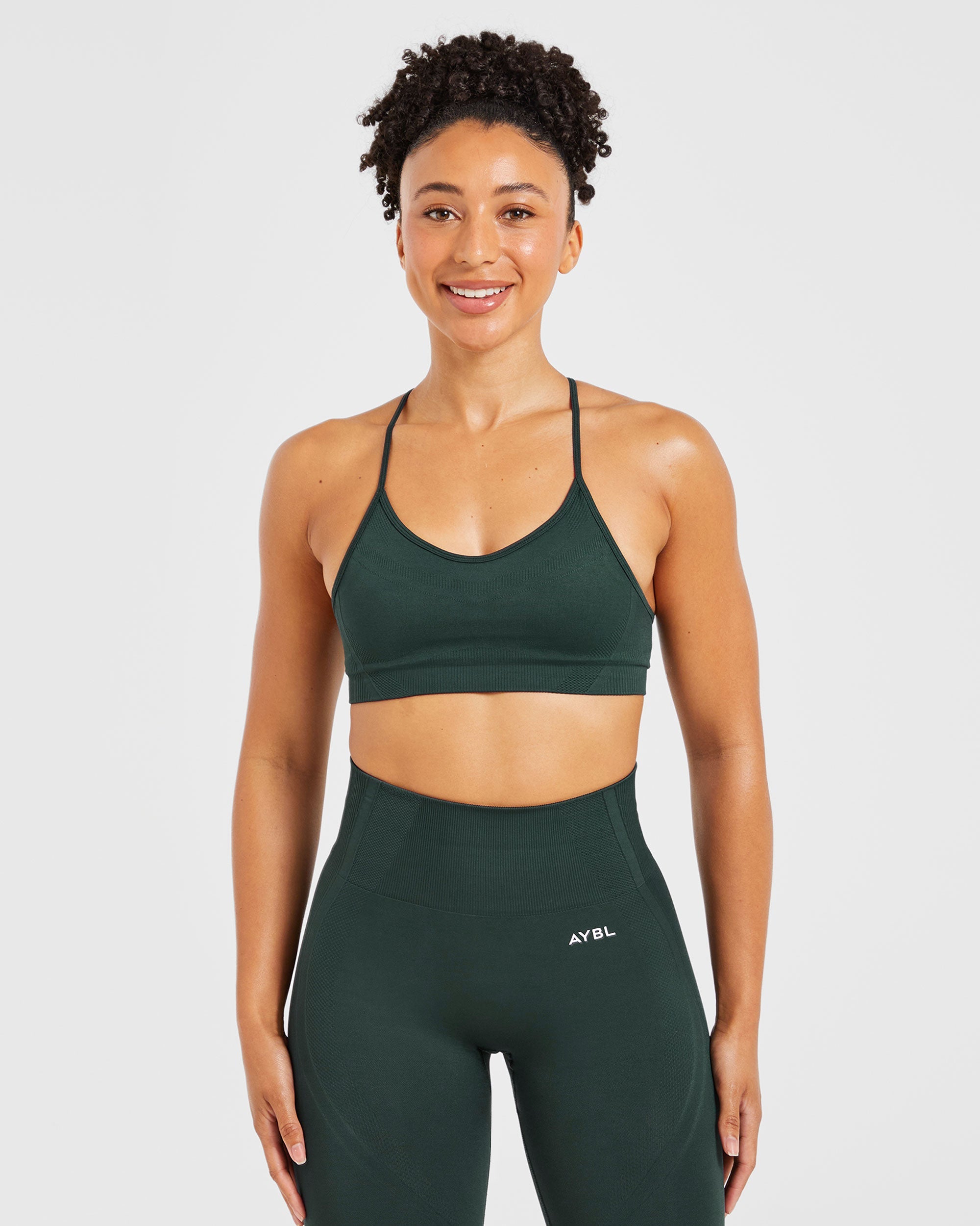 Balance V3 Seamless Strappy Sports Bra - Dark Groen