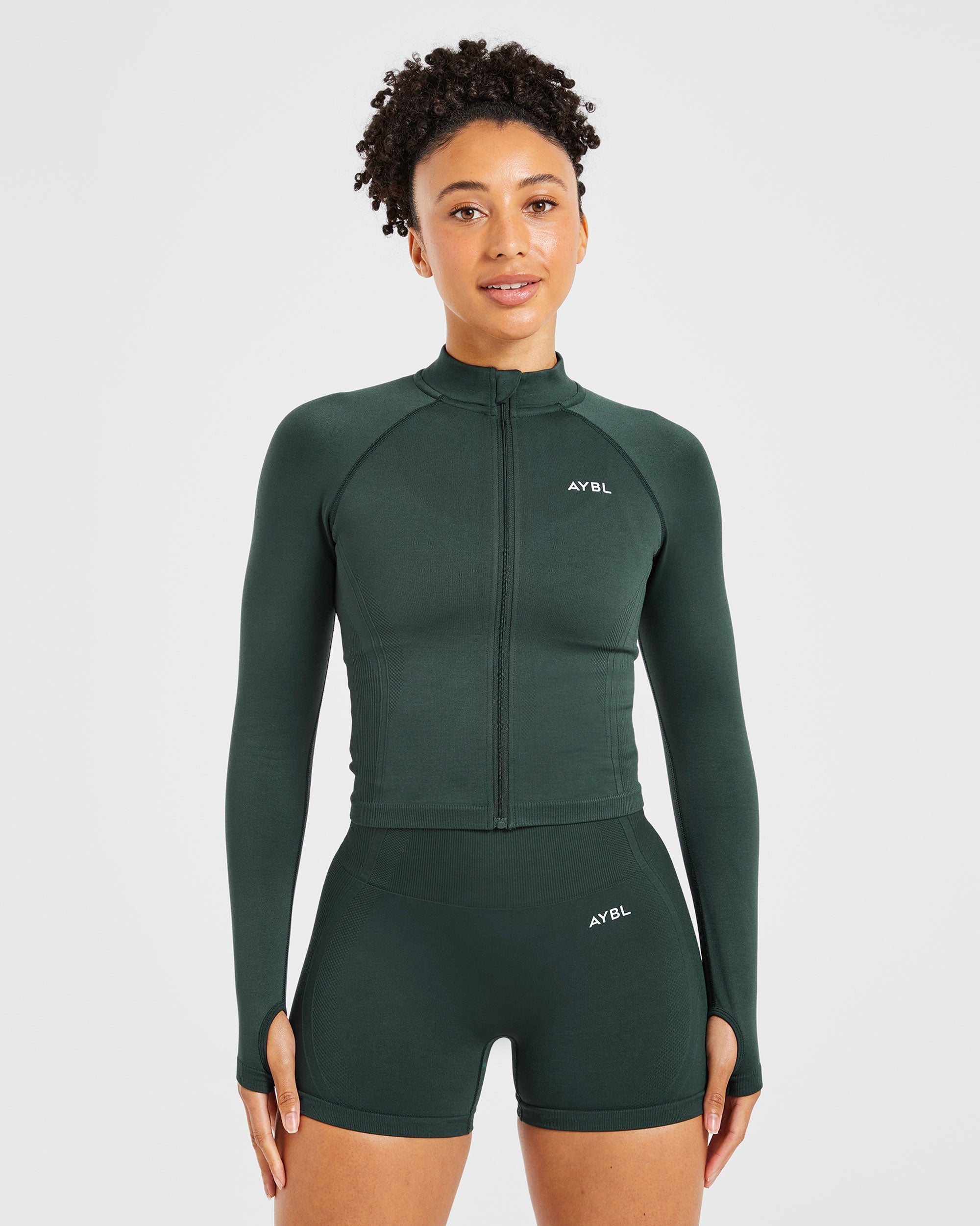 Balance V3 Seamless Zip Jacket - Dark Groen