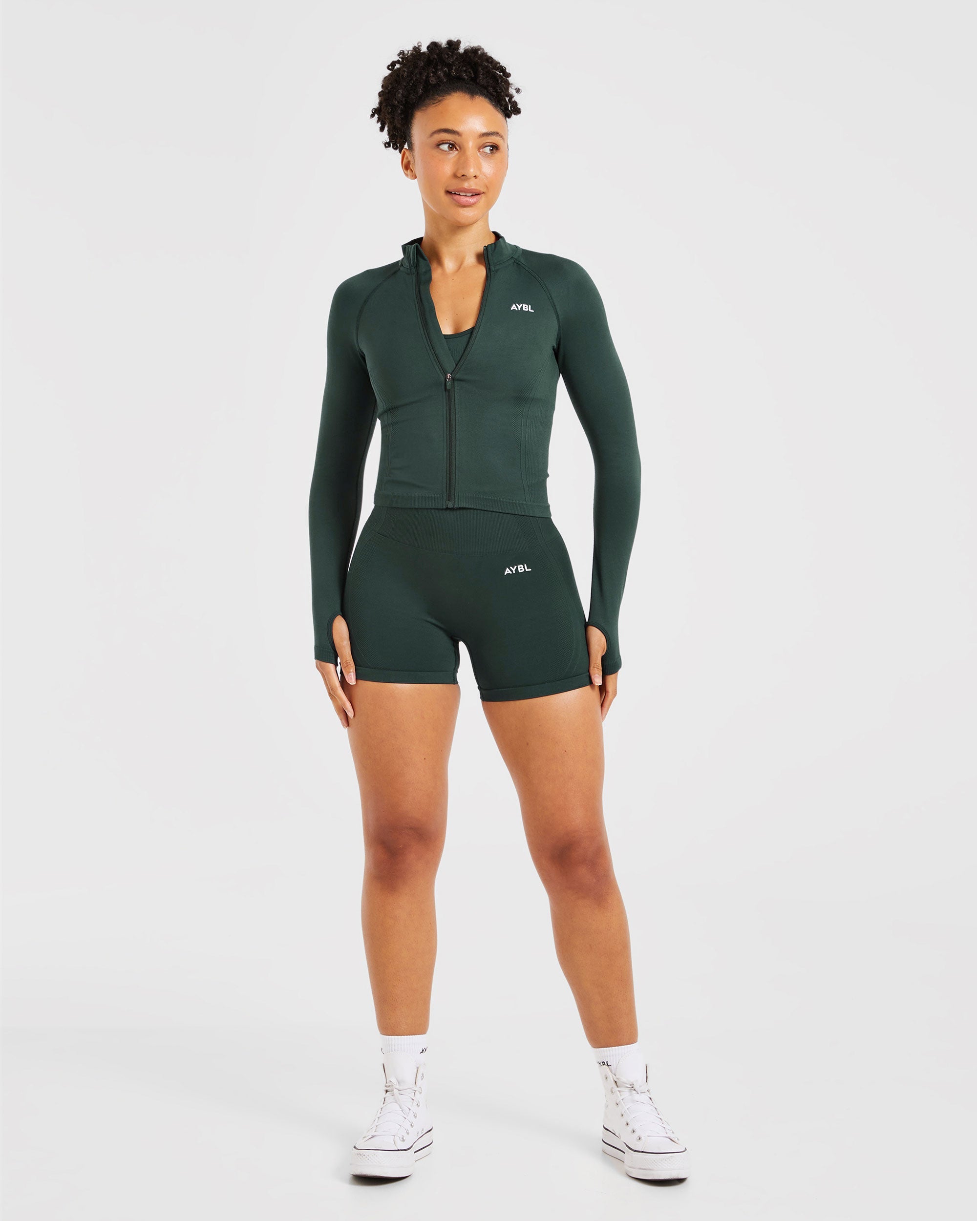 Balance V3 Seamless Zip Jacket - Dark Groen