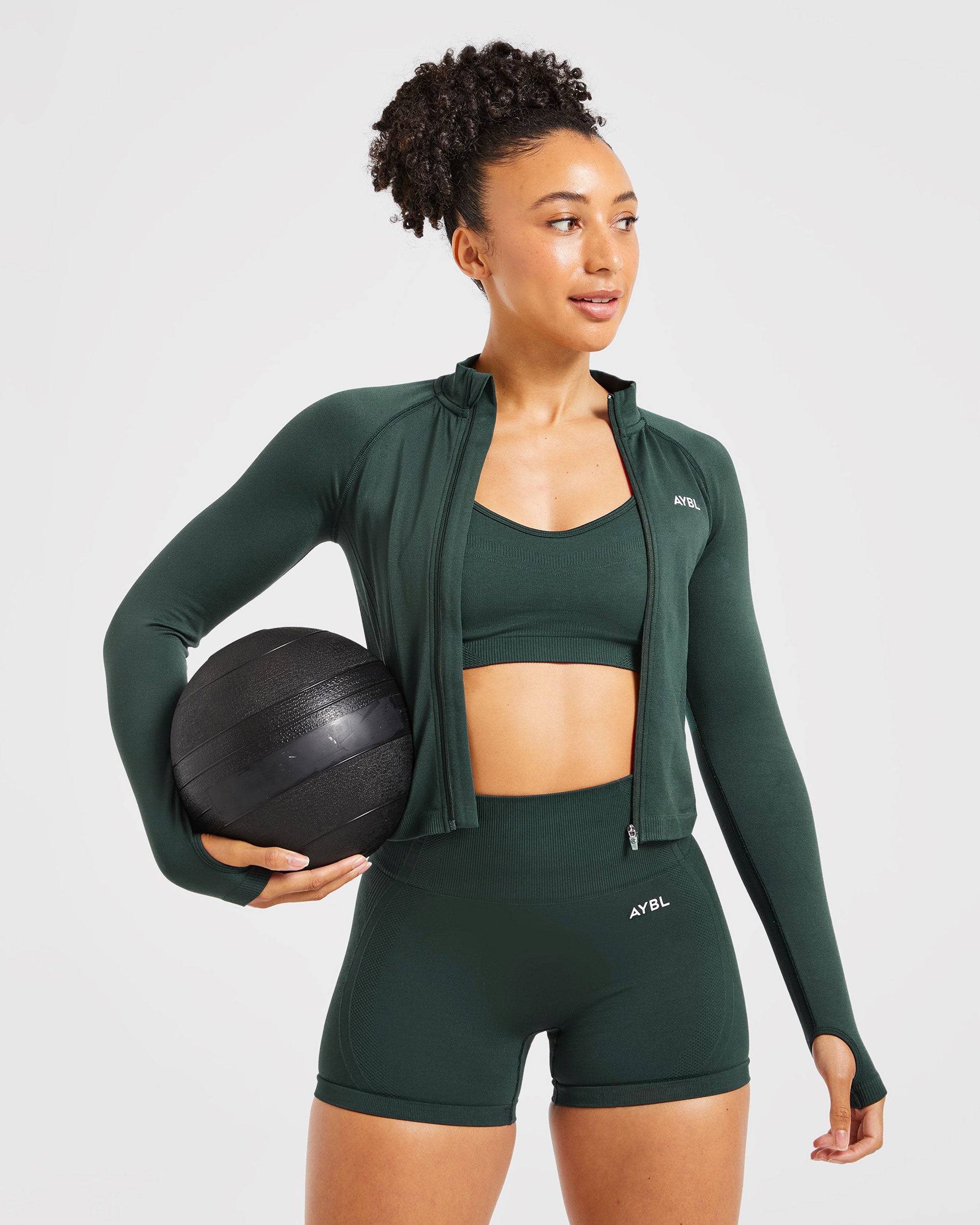 Balance V3 Seamless Zip Jacket - Dark Groen