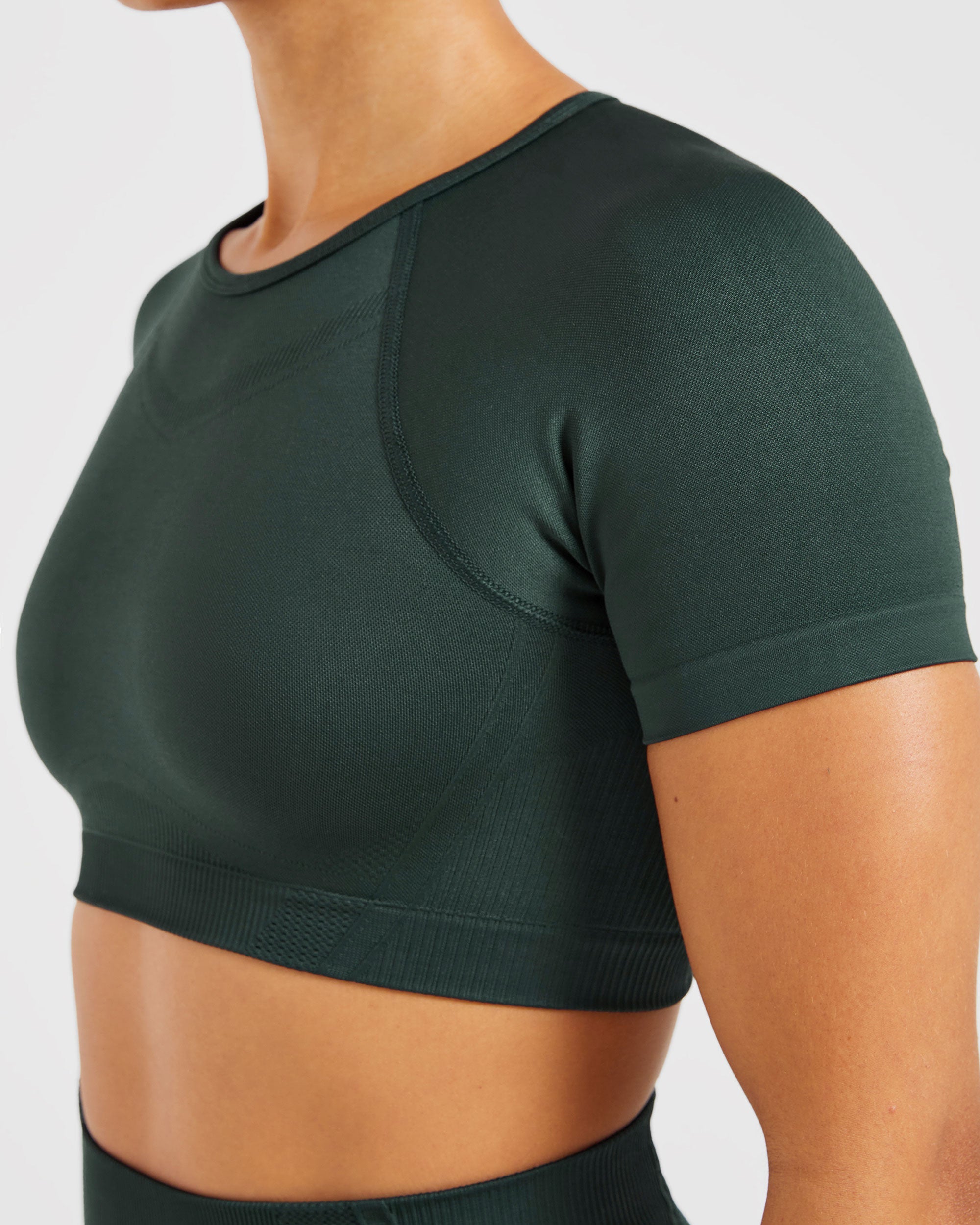 Balance V3 Seamless Crop Top - Dark Green