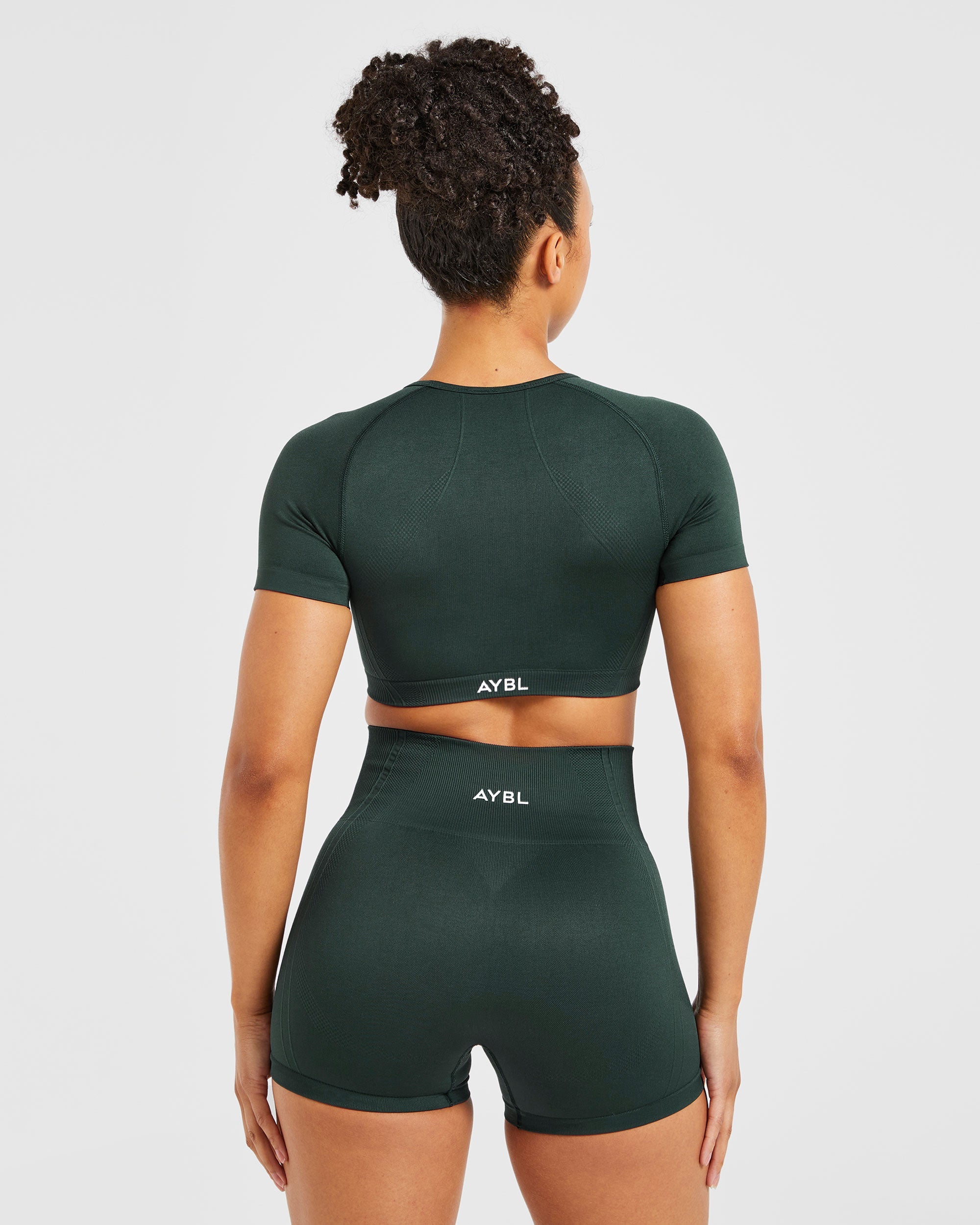 Balance V3 Seamless Crop Top - Dark Green