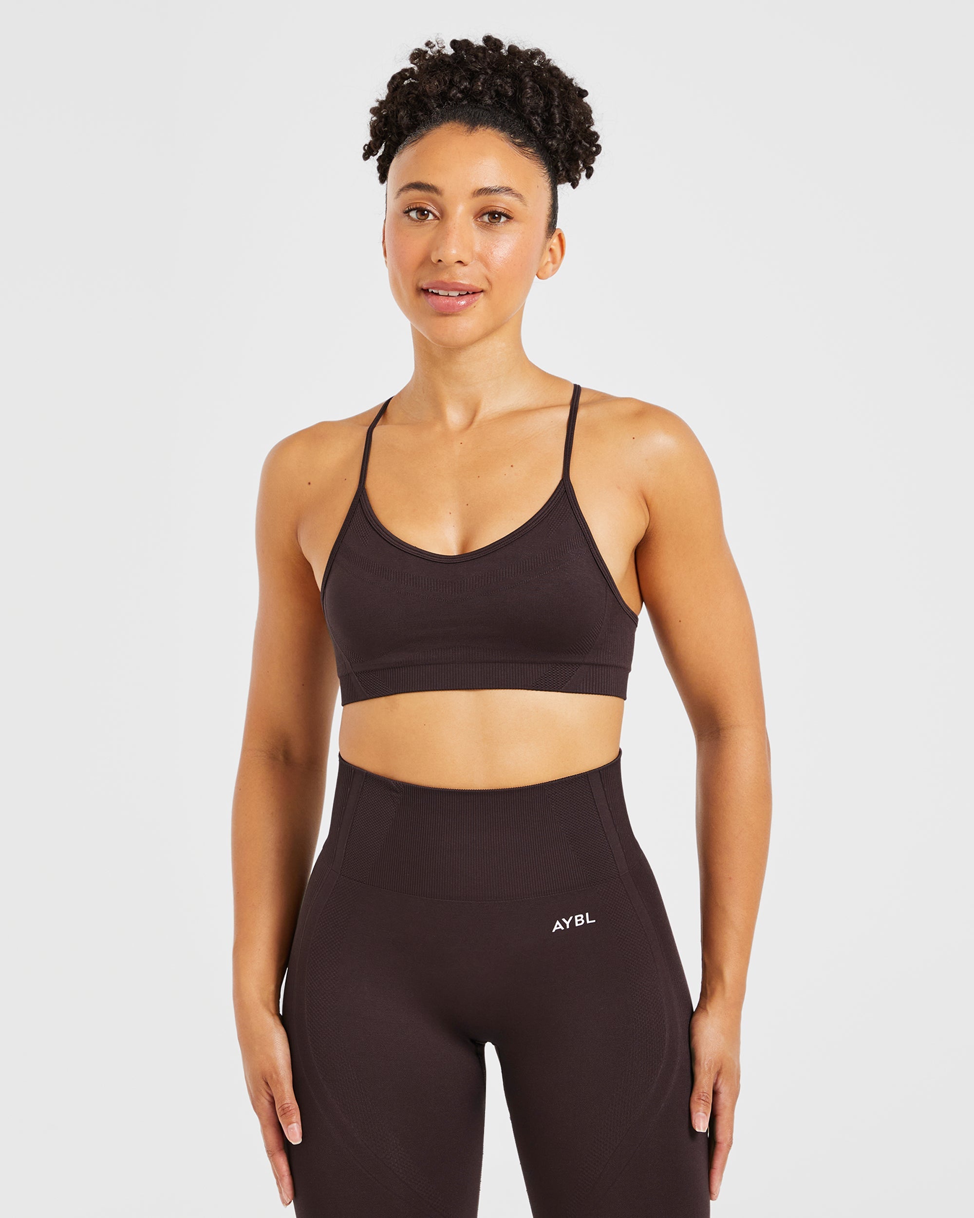 Balance V3 Seamless Strappy Sports Bra - Dark Bruin