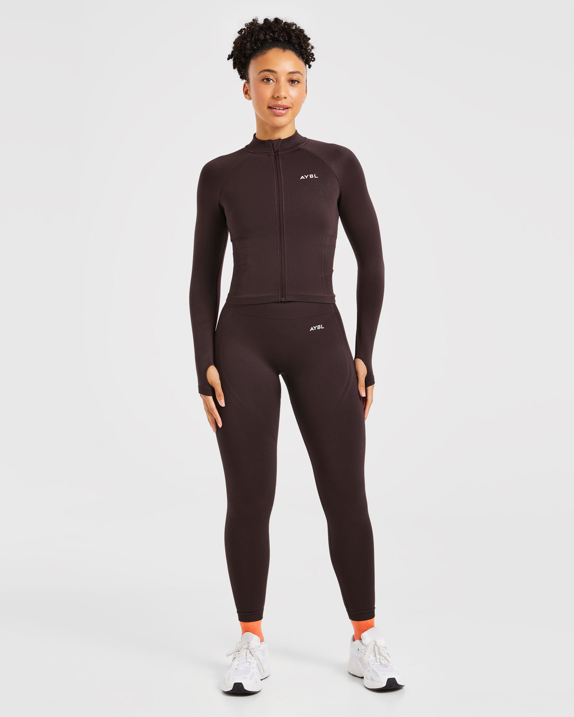 Balance V3 Seamless Zip Jacket - Dark Bruin