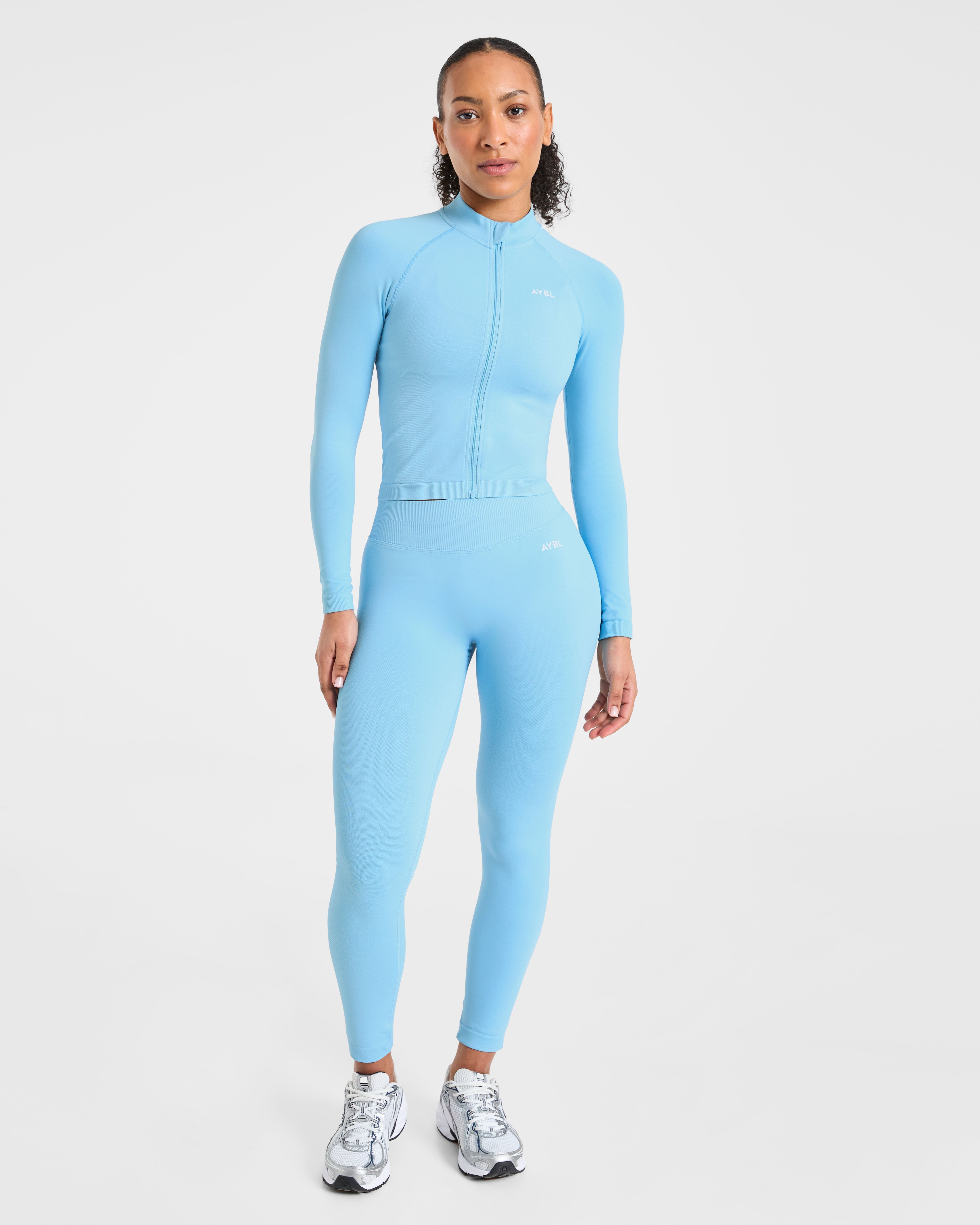 Enhance Seamless Jacket - Powder Blauw