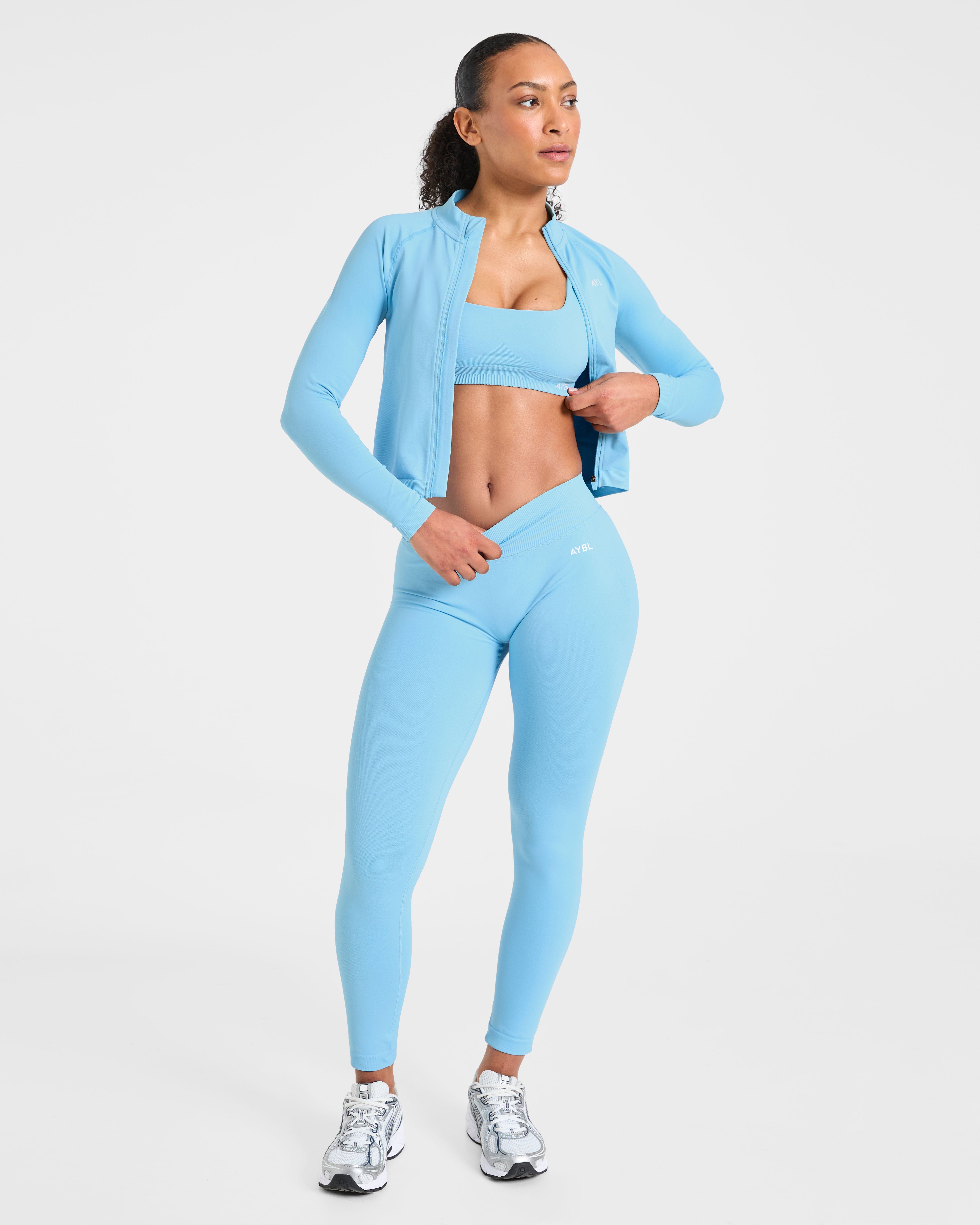 Enhance Seamless Jacket - Powder Blauw