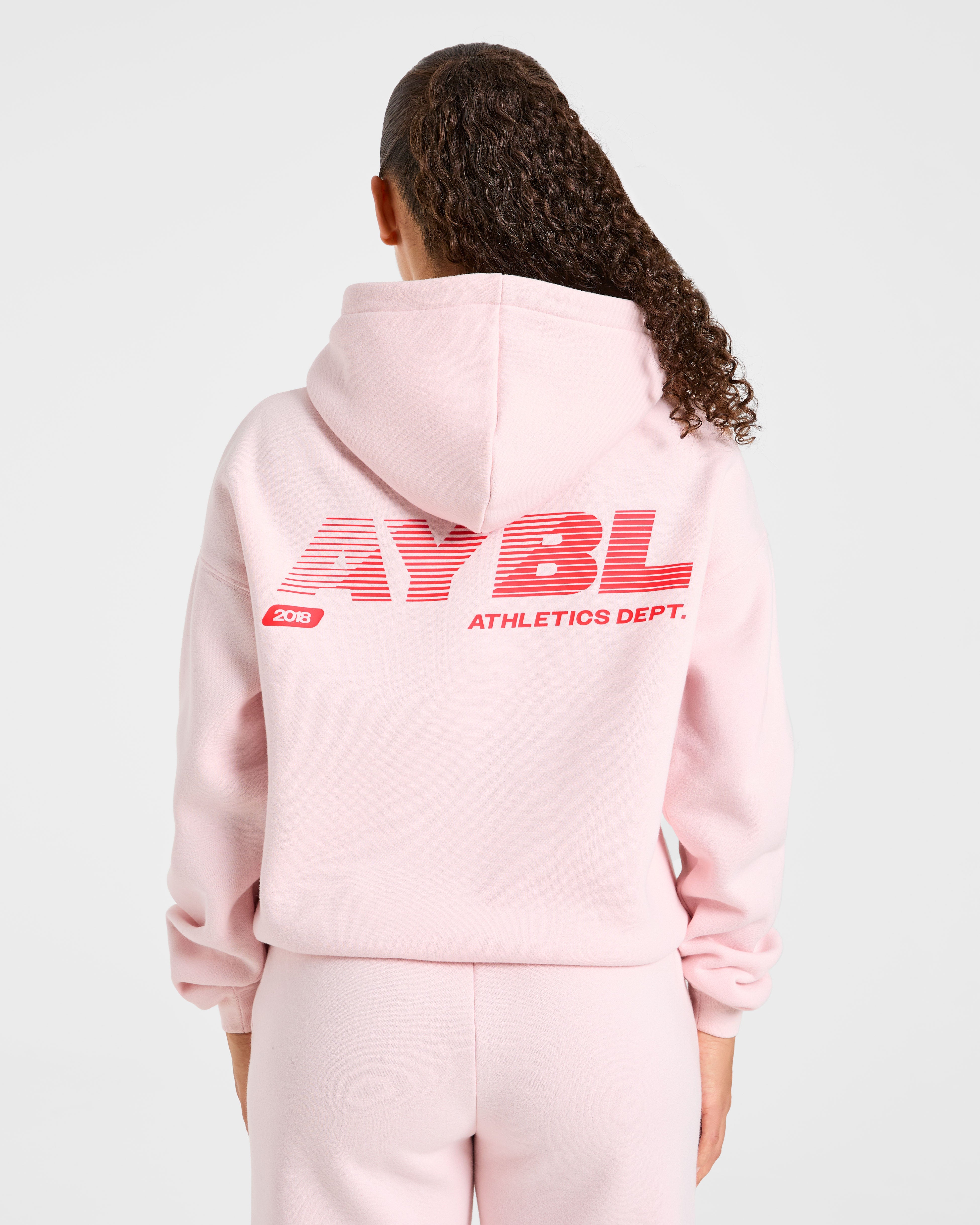 Athletics Dept Oversized Hoodie - Roze