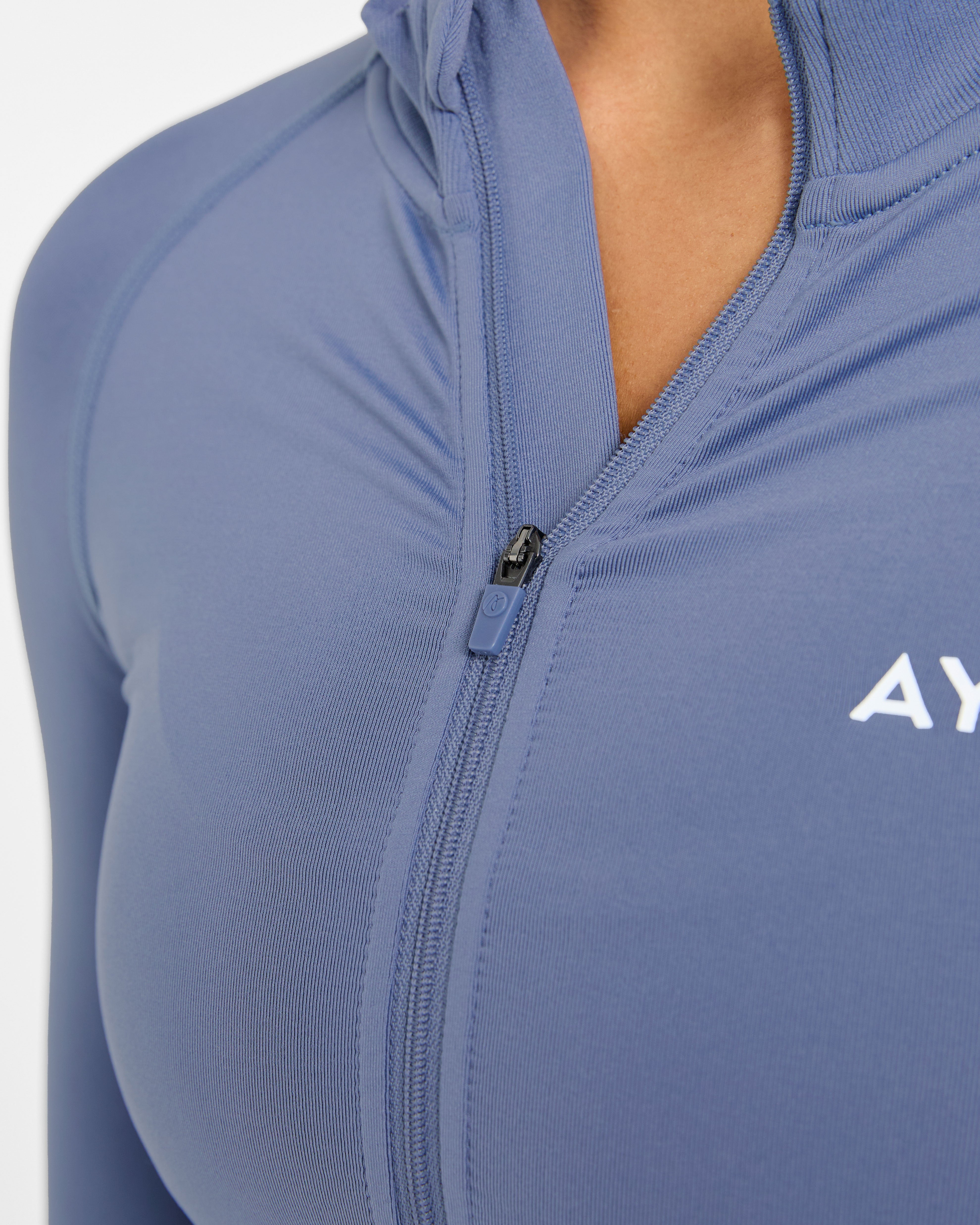 Empower Seamless Full Zip Jacket - Slate Blauw