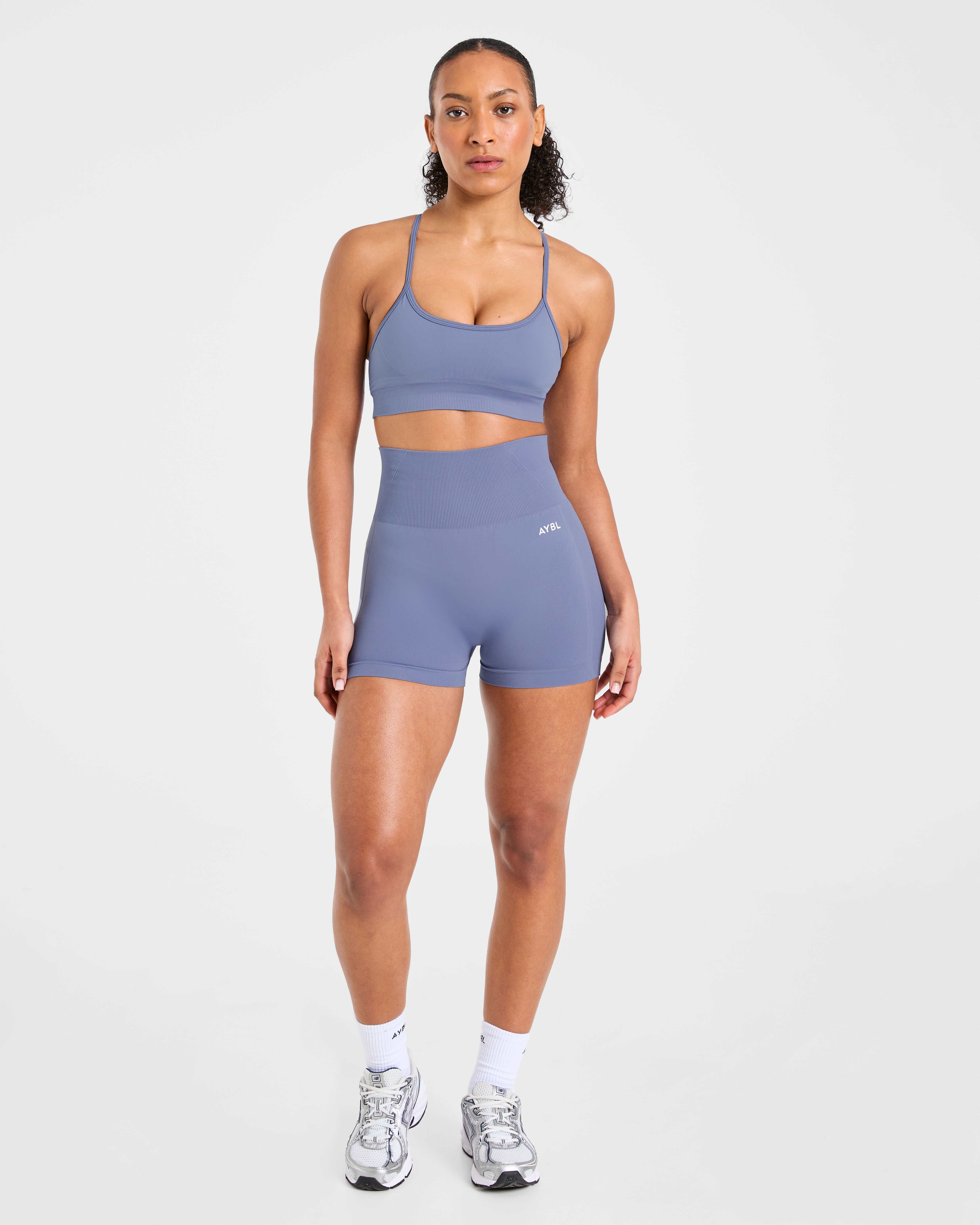 Empower Seamless Shorts - Slate Blauw