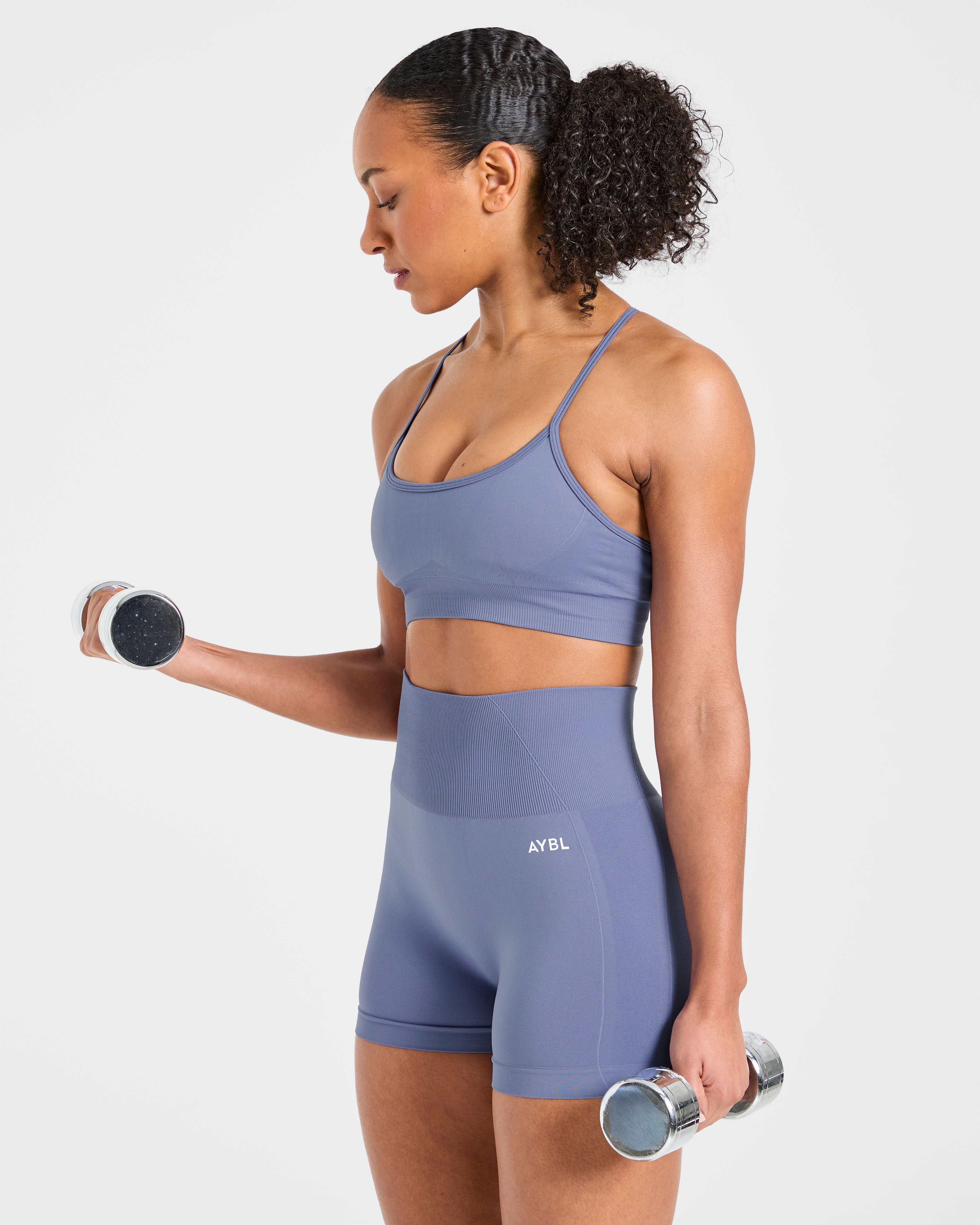 Empower Seamless Shorts - Slate Blauw