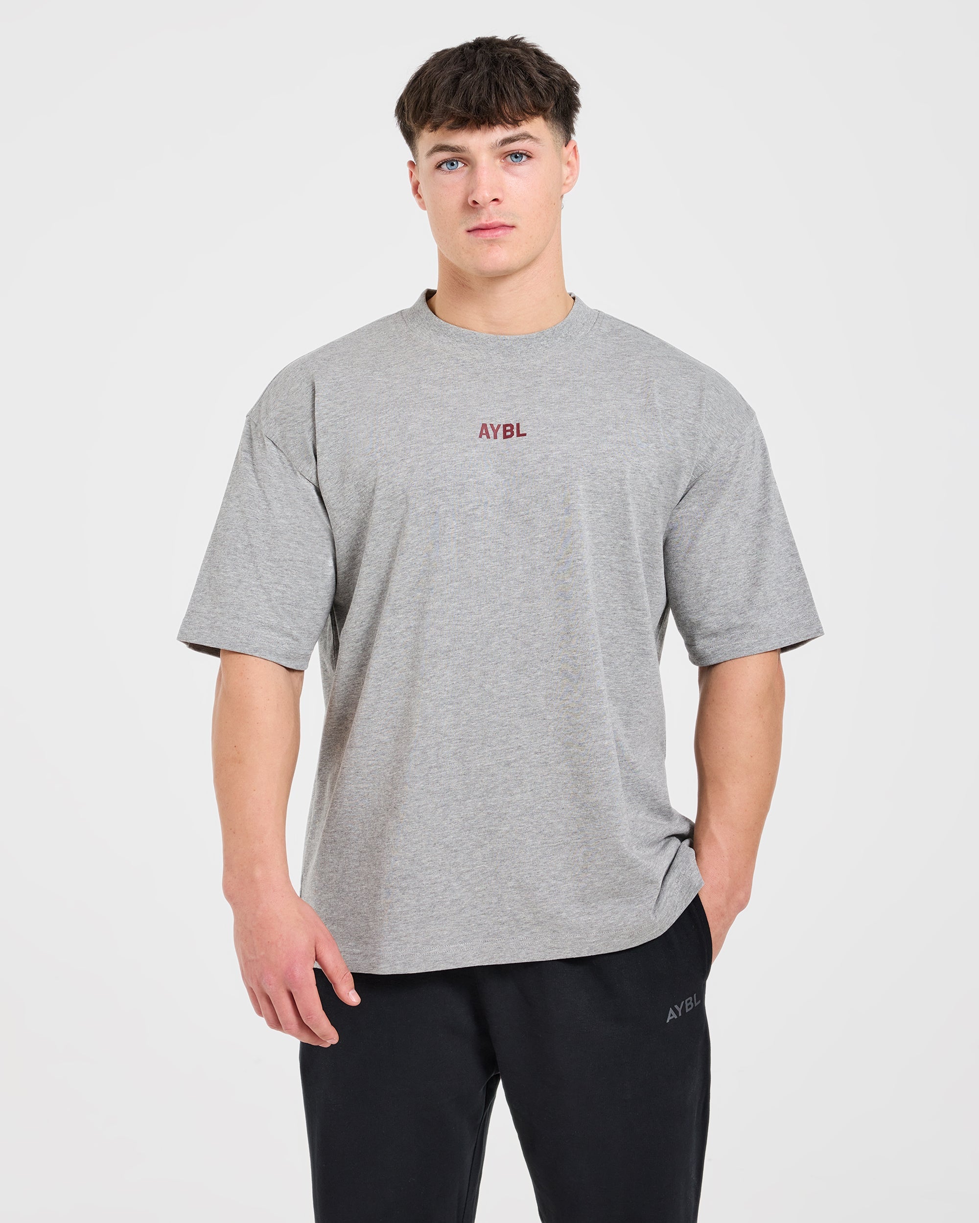 Cam Kissel x Persist Oversized T Shirt - Mid Grijs Marl