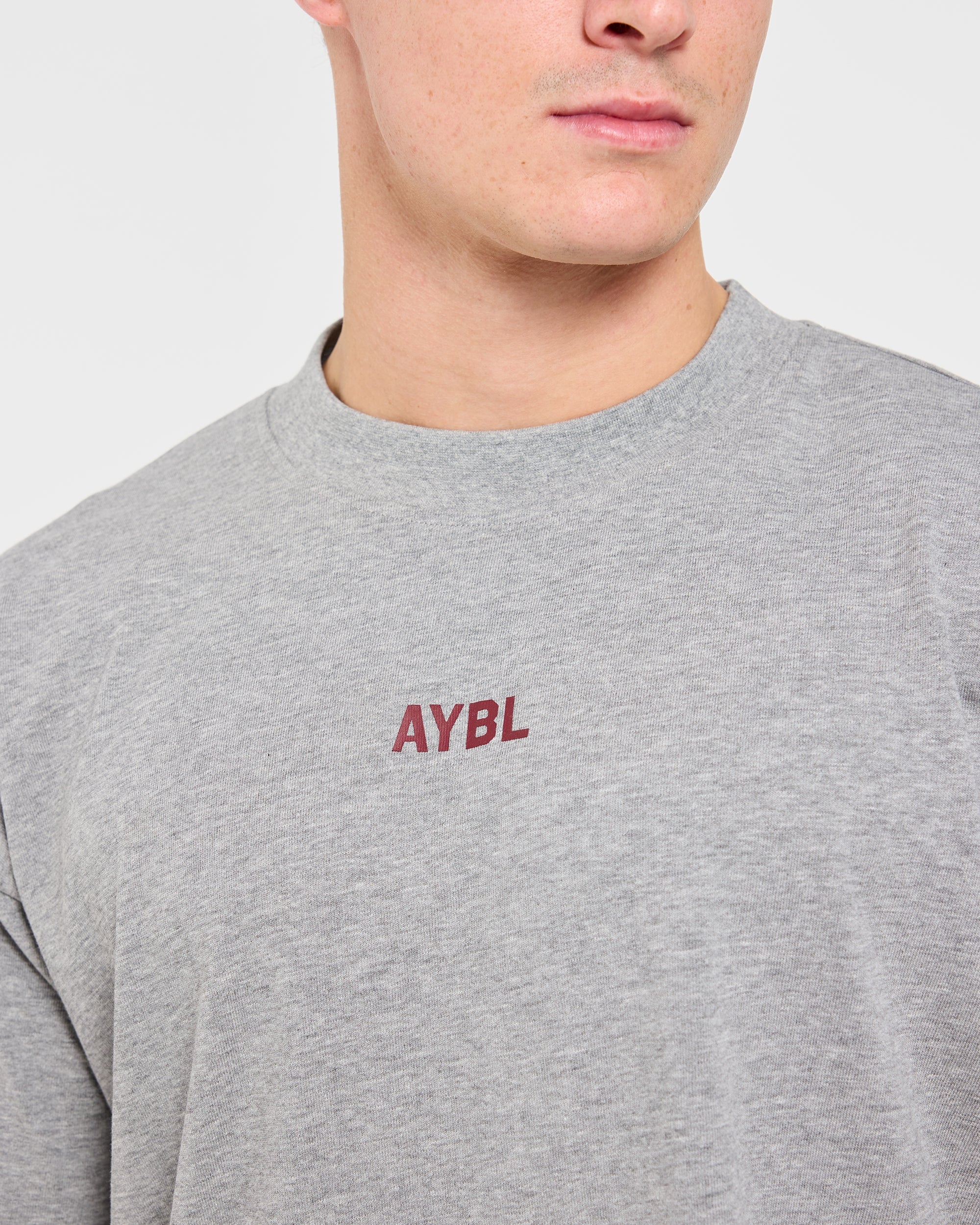 Cam Kissel x Persist Oversized T Shirt - Mid Grijs Marl
