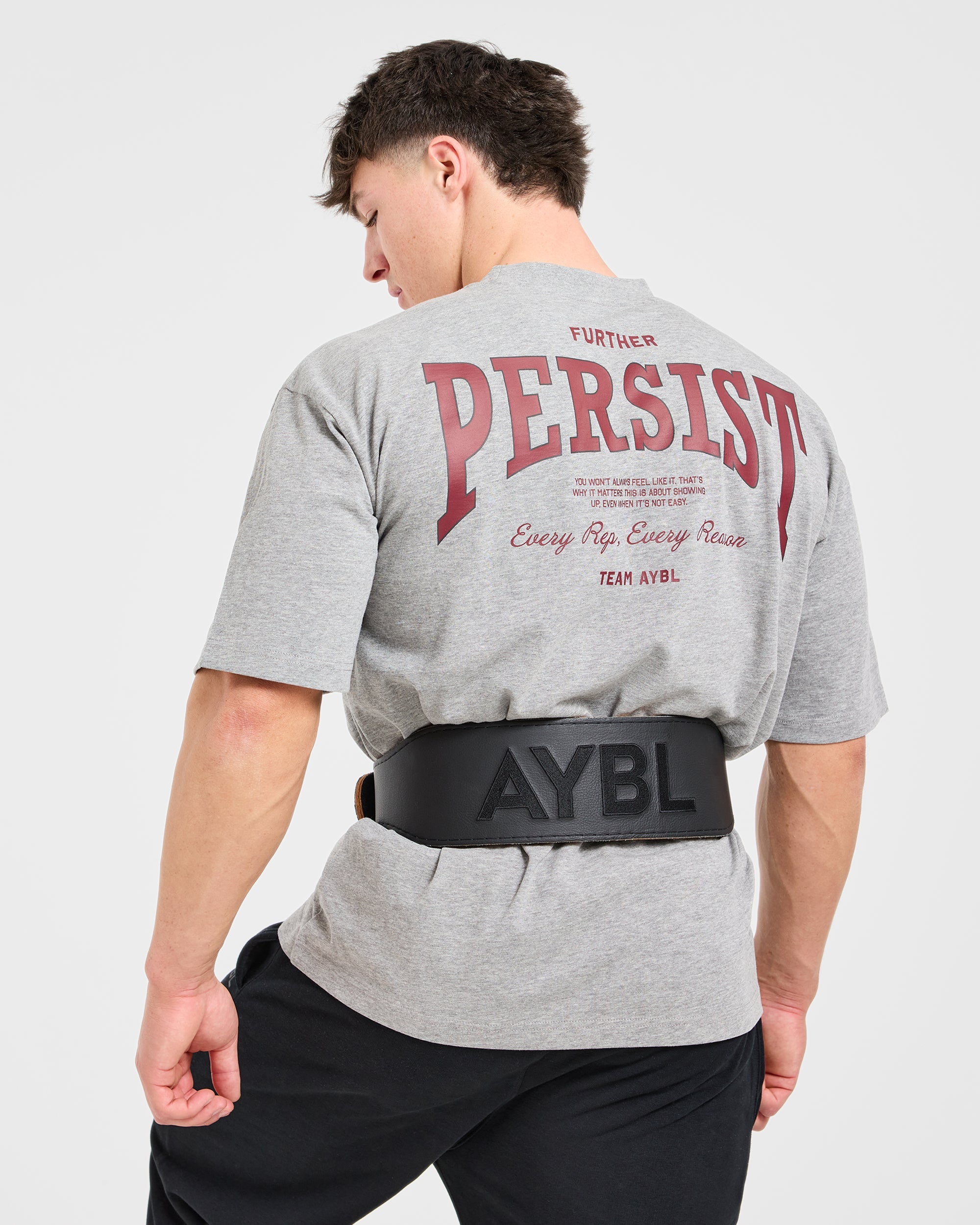 Cam Kissel x Persist Oversized T Shirt - Mid Grijs Marl