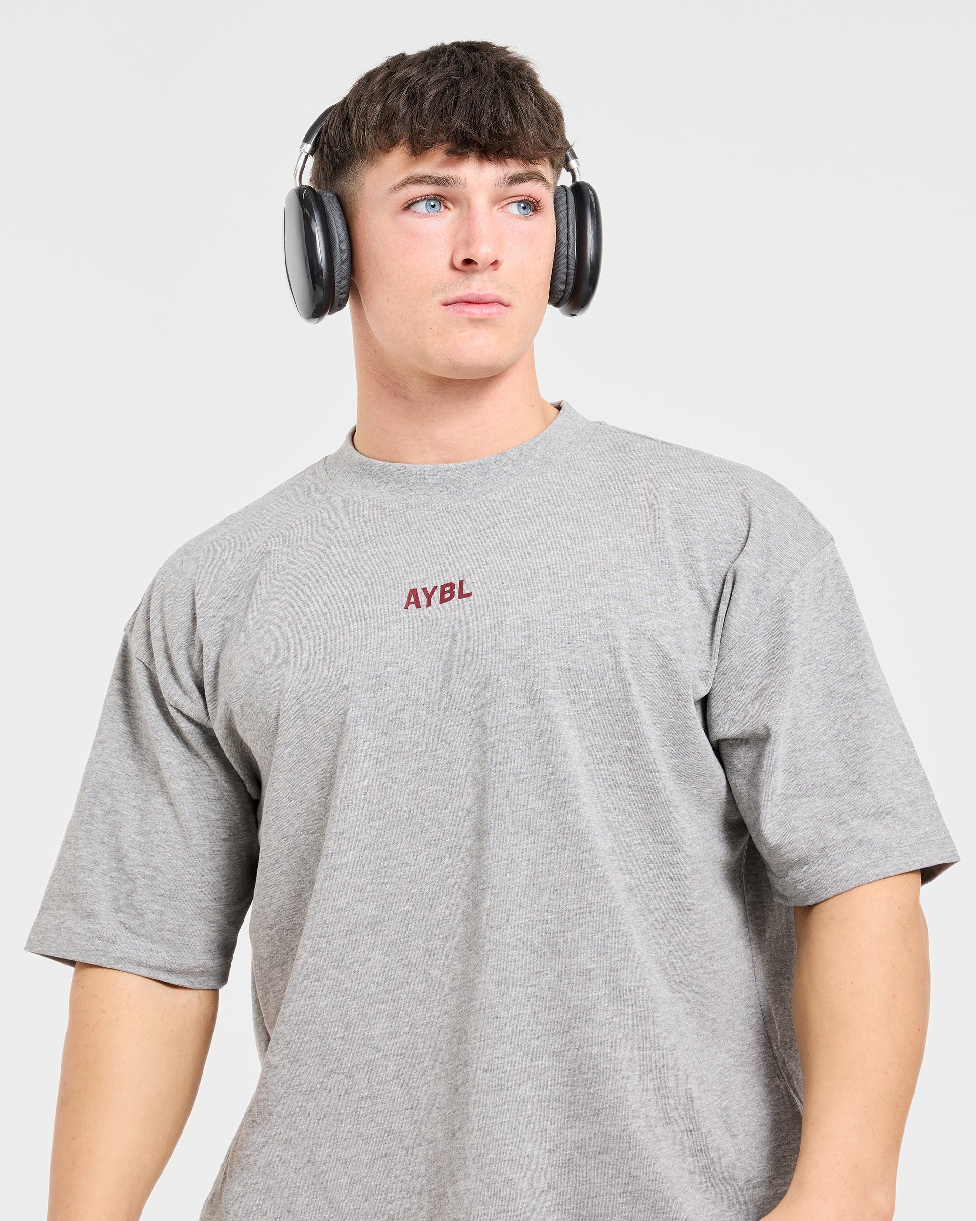 Cam Kissel x Persist Oversized T Shirt - Mid Grijs Marl
