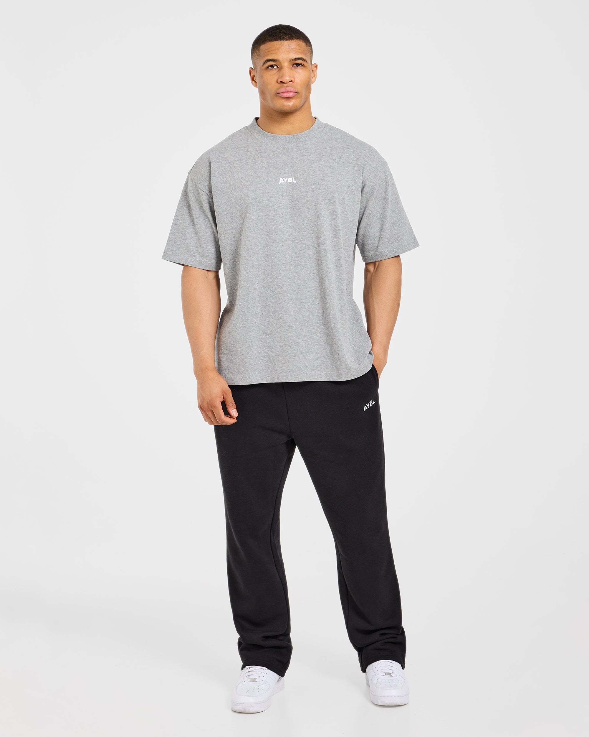 Wesley Vissers X Beyond Limits Oversized T Shirt - Dark Grey Marl/Navy
