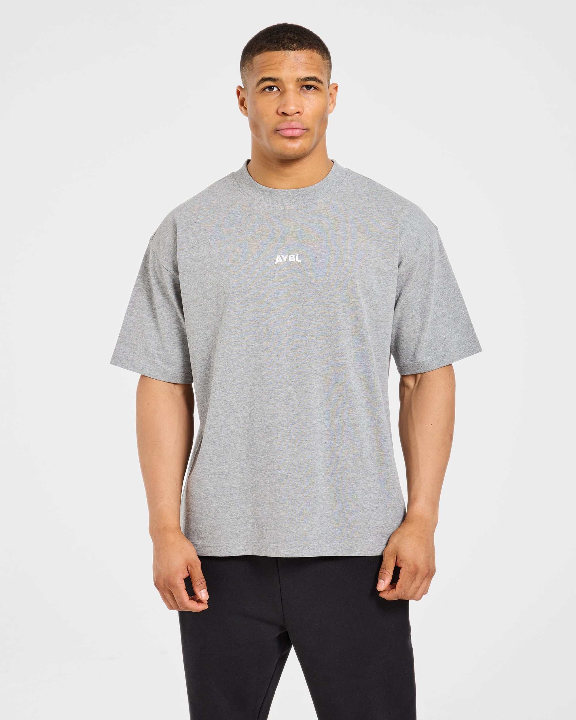 Wesley Vissers X Beyond Limits Oversized T Shirt - Dark Grey Marl/Navy