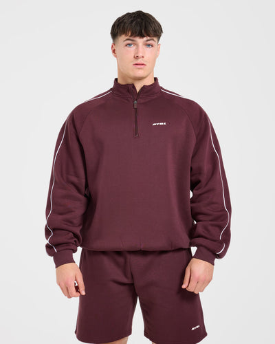 Restore Oversized 1/4 Zip Pullover - Dusty Plum