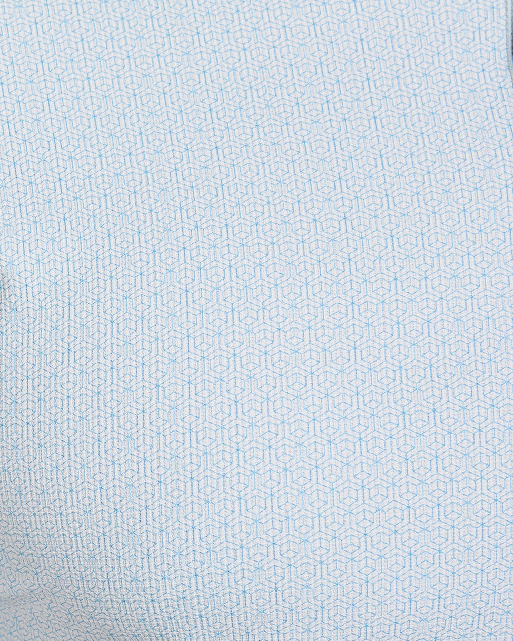 Precision Geometric Polo - Cloud Blauw