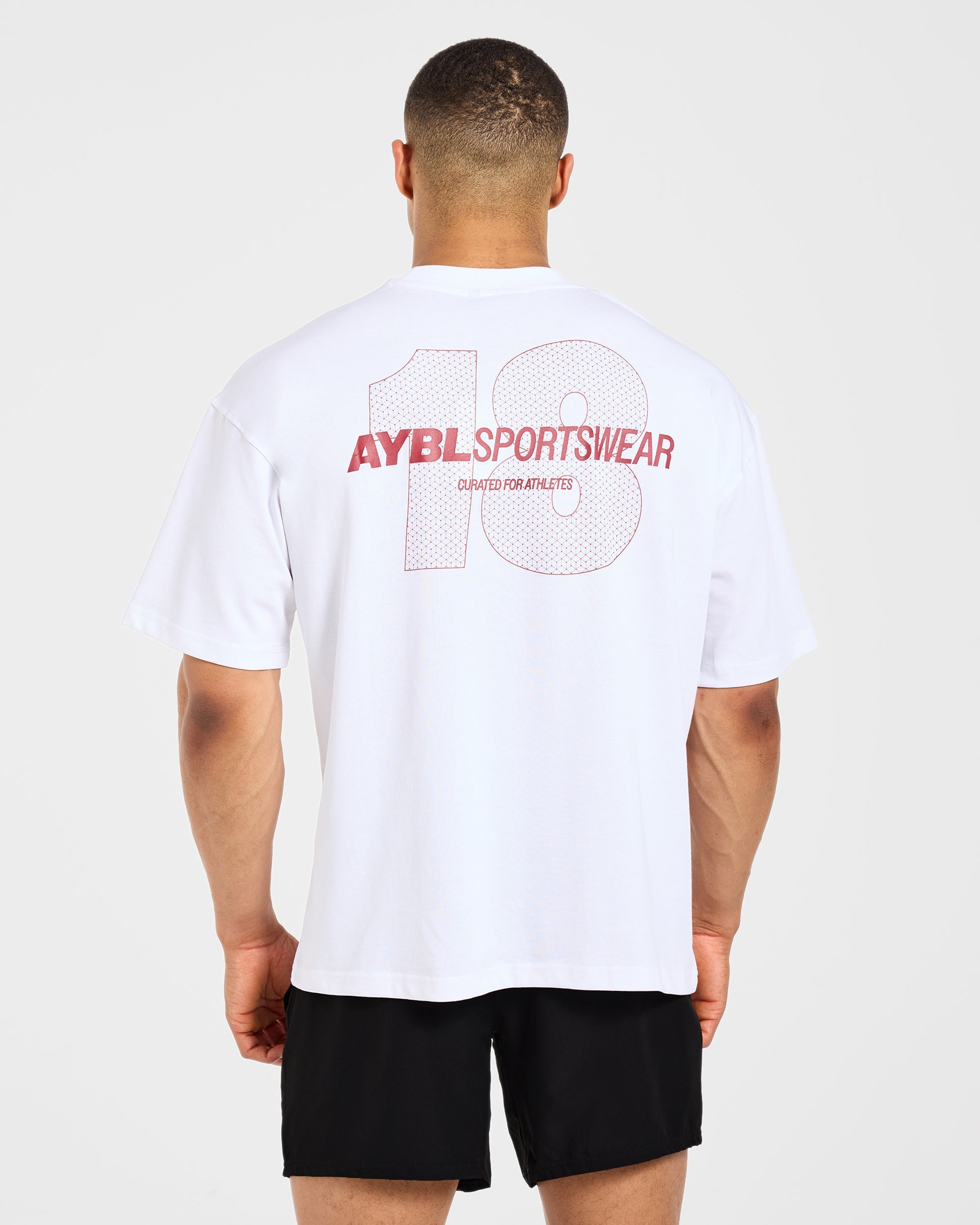 AYBL Sportswear 18 Oversized T Shirt - Wit/Rood