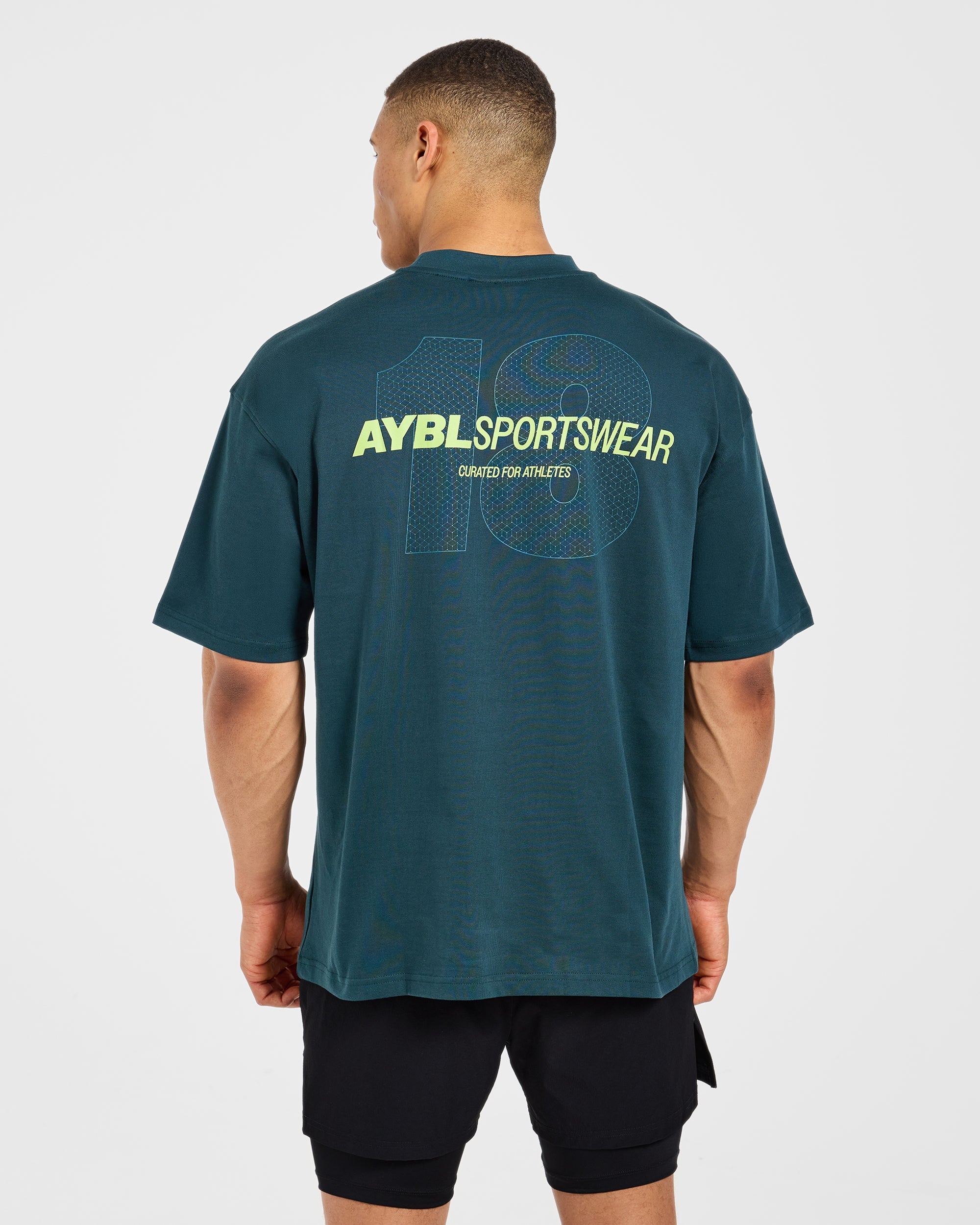 AYBL Sportswear 18 Oversized T Shirt - Teal Groen